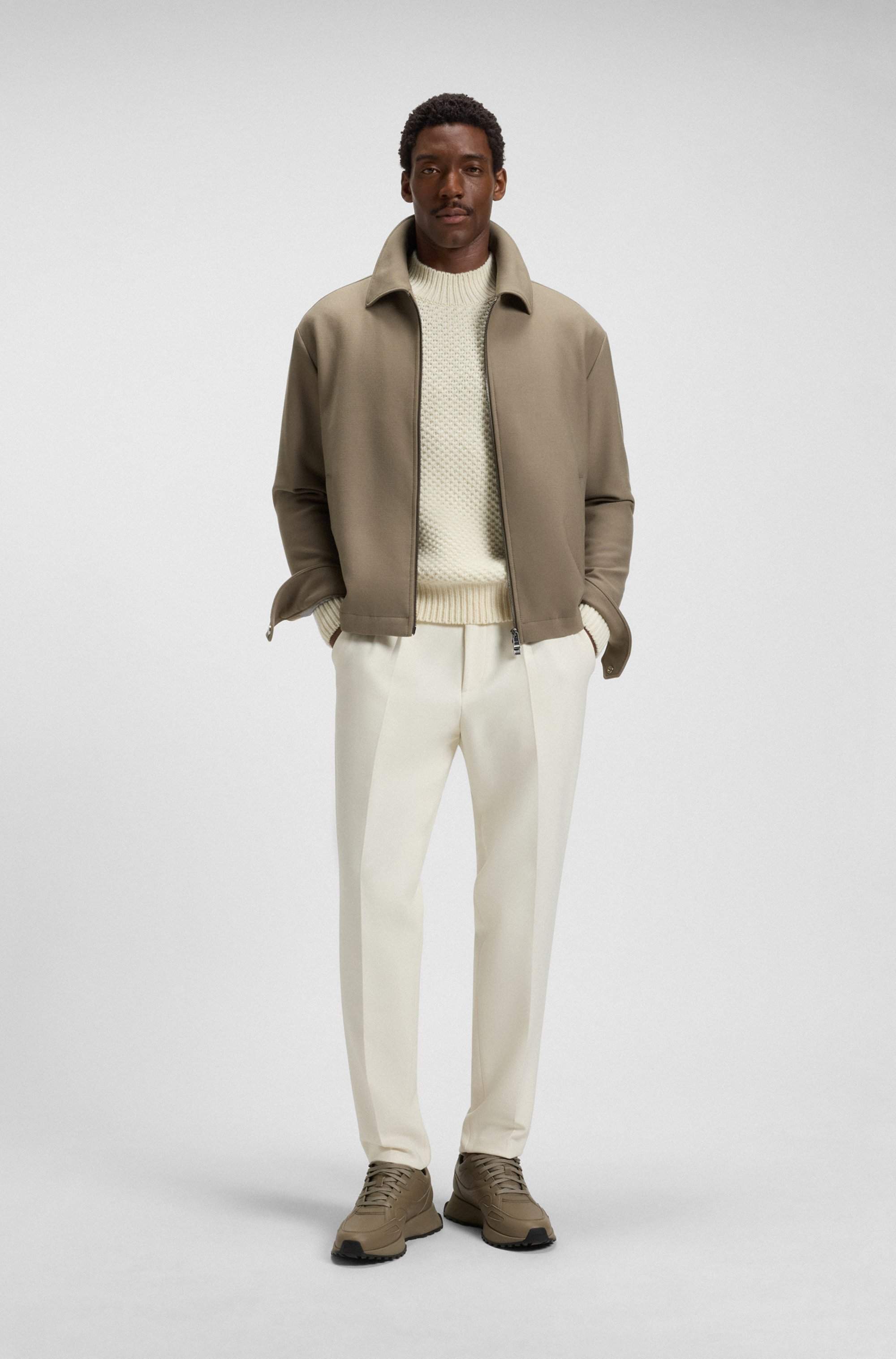 Waterproof GORE-TEX trainers in polished leather