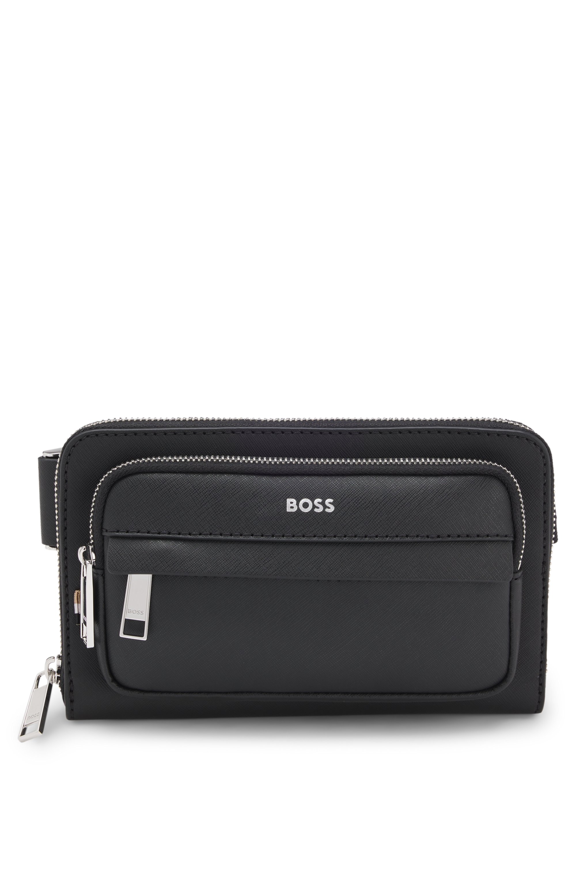 Crossbody bag with foil-print logo