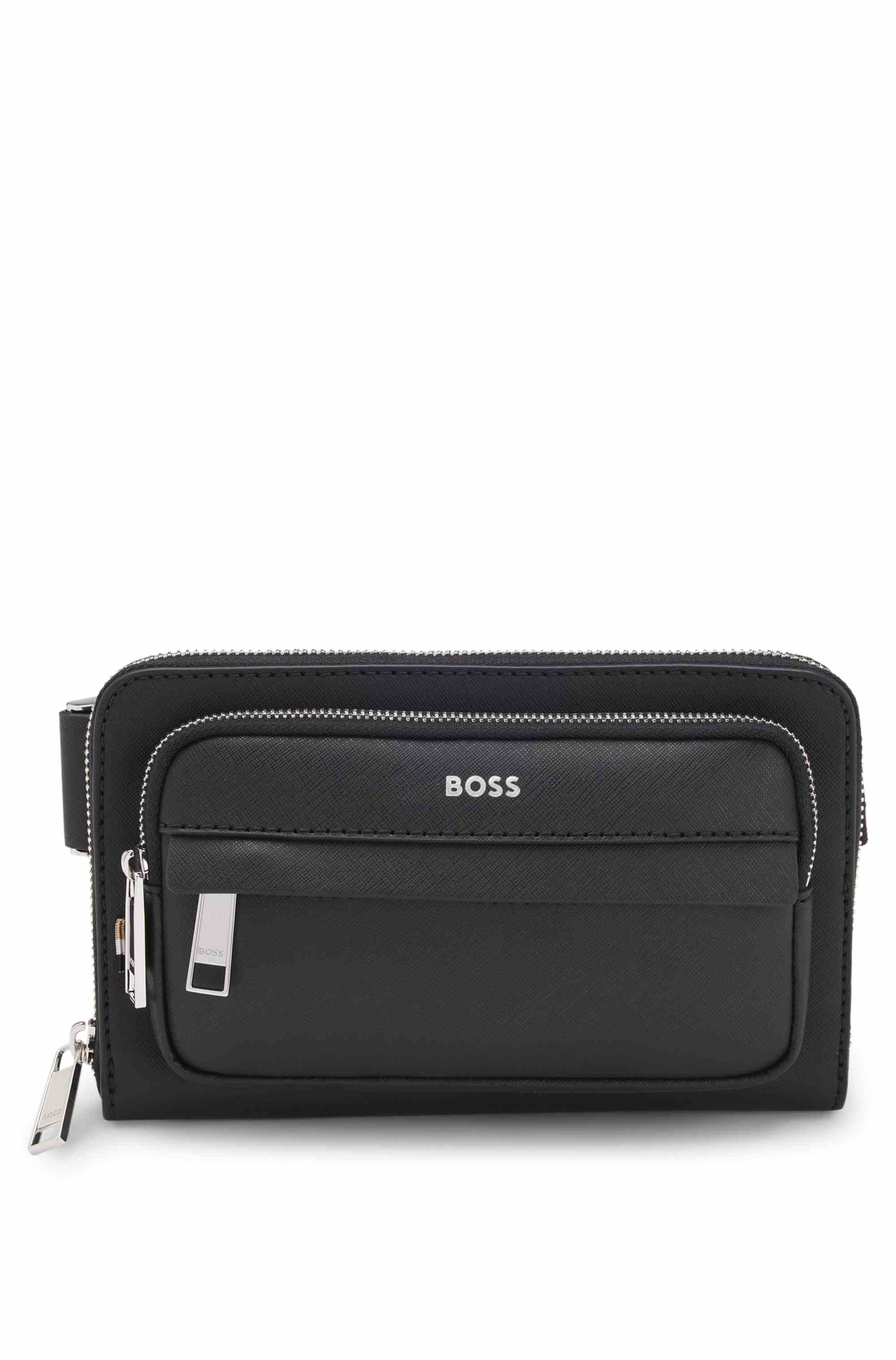 Crossbody bag with foil-print logo