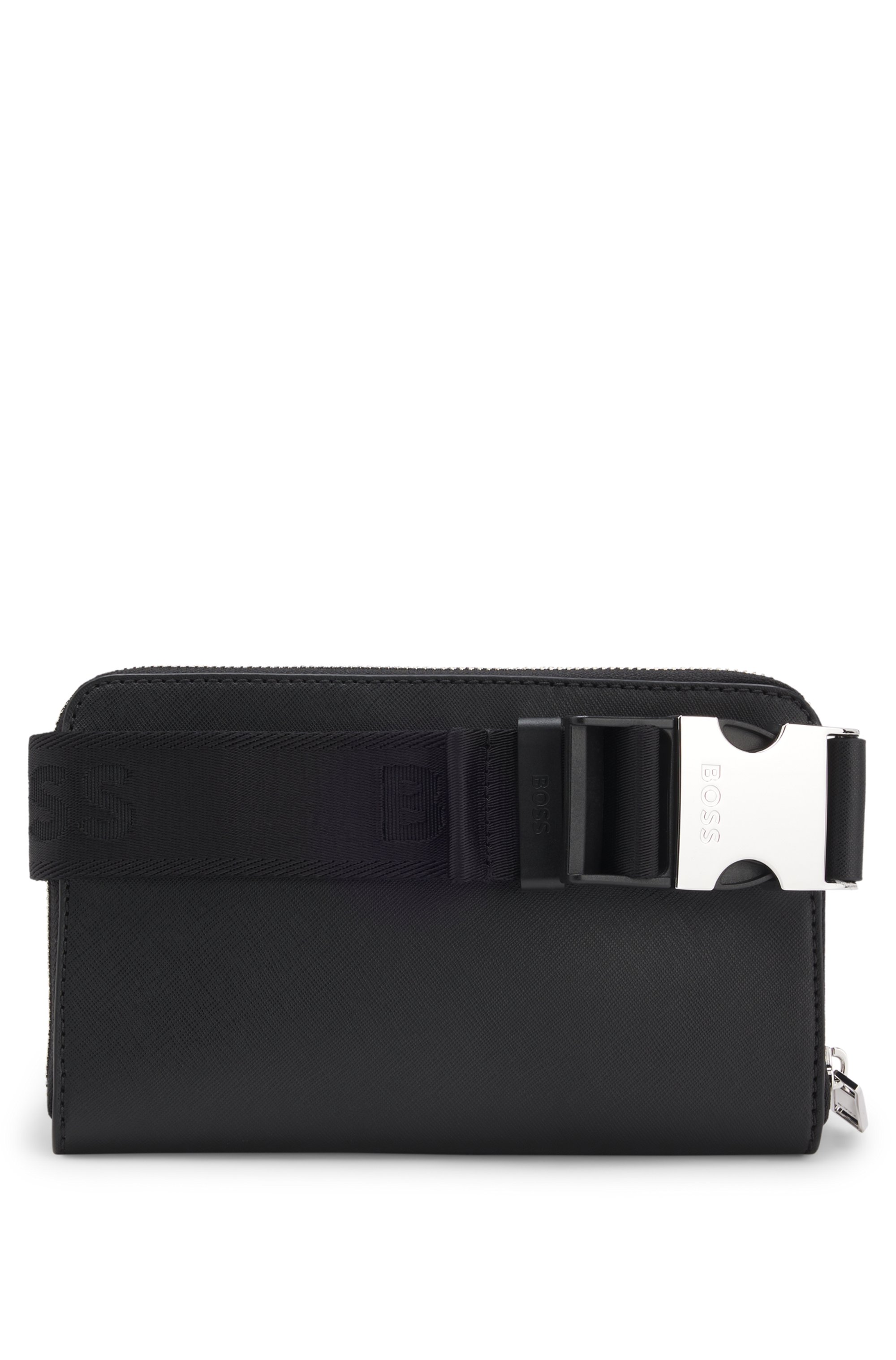 Crossbody bag with foil-print logo