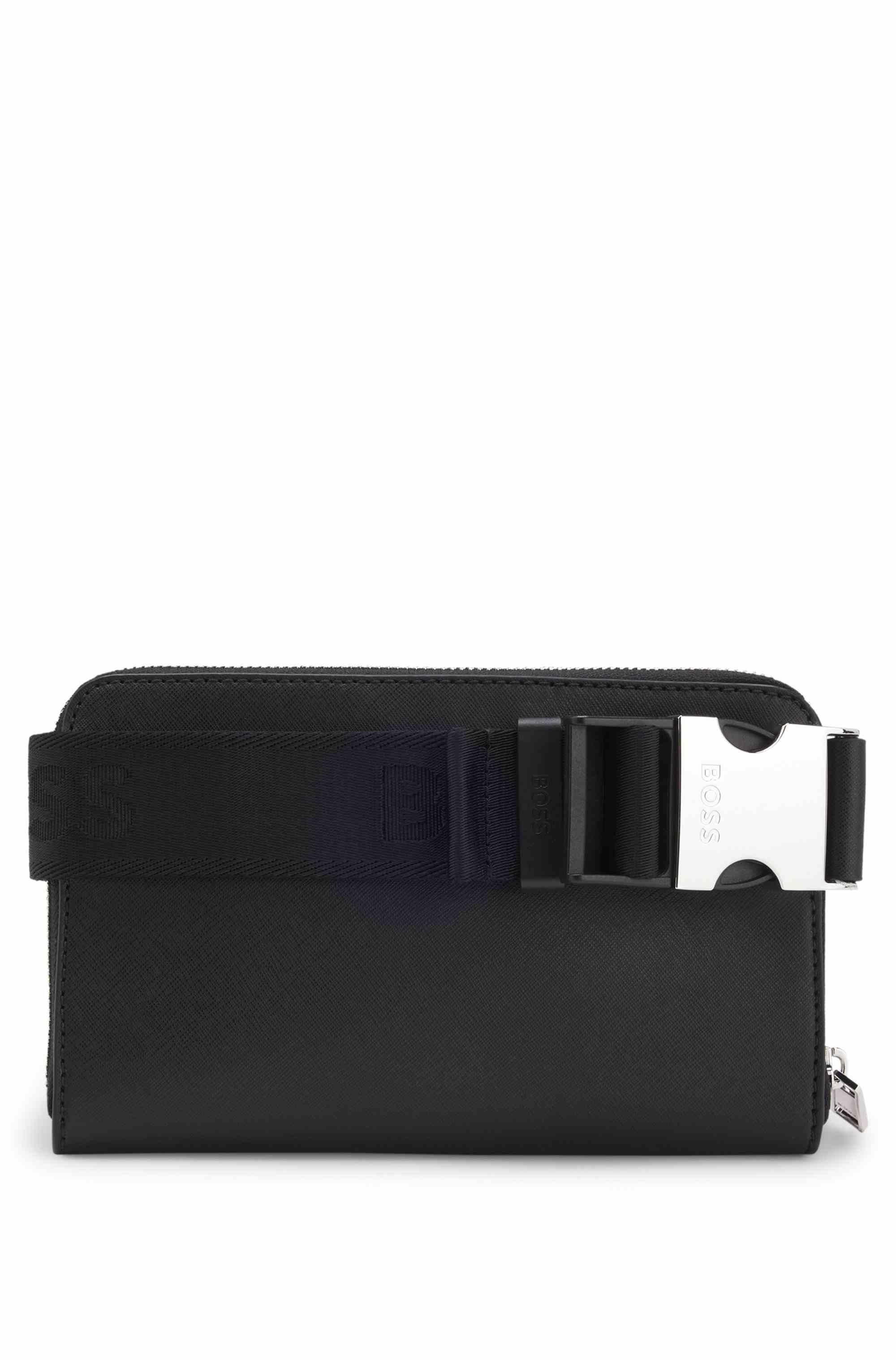 Crossbody bag with foil-print logo