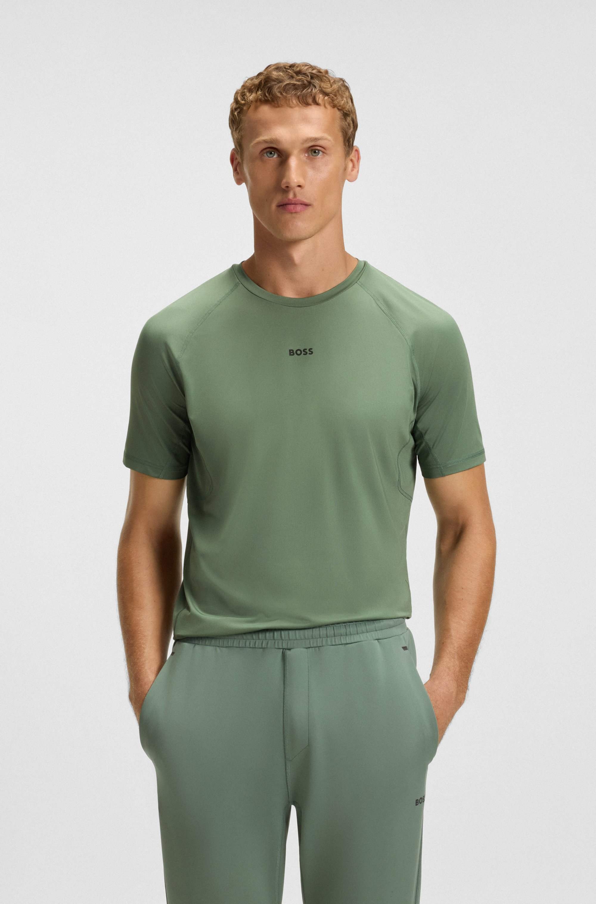 Active slim-fit T-shirt with decorative reflective details