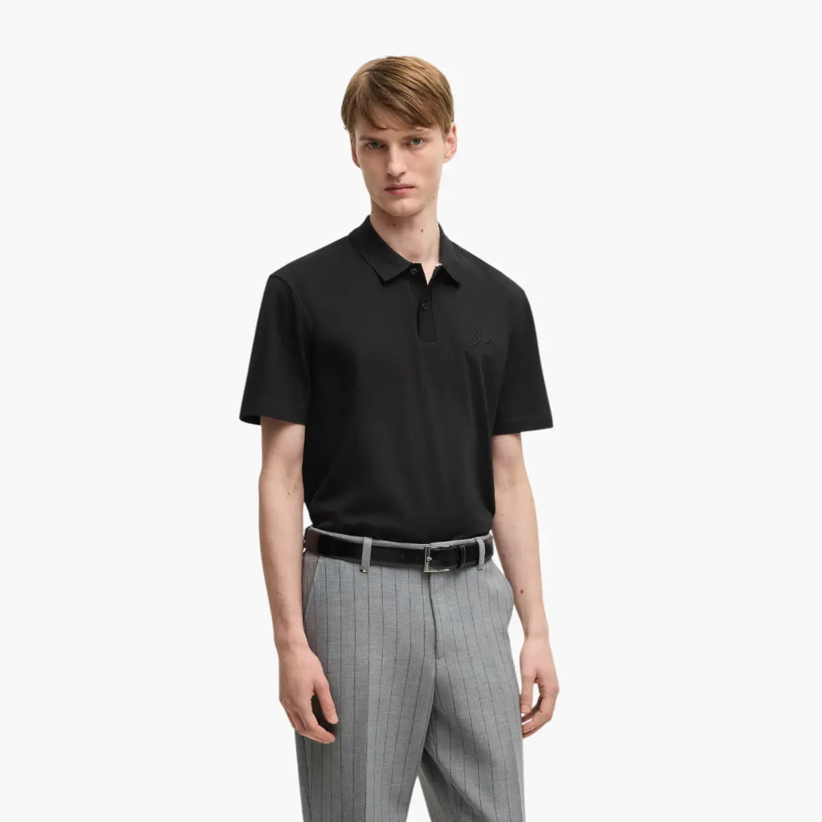 Mercerized-Cotton Polo Shirt With Script Logo