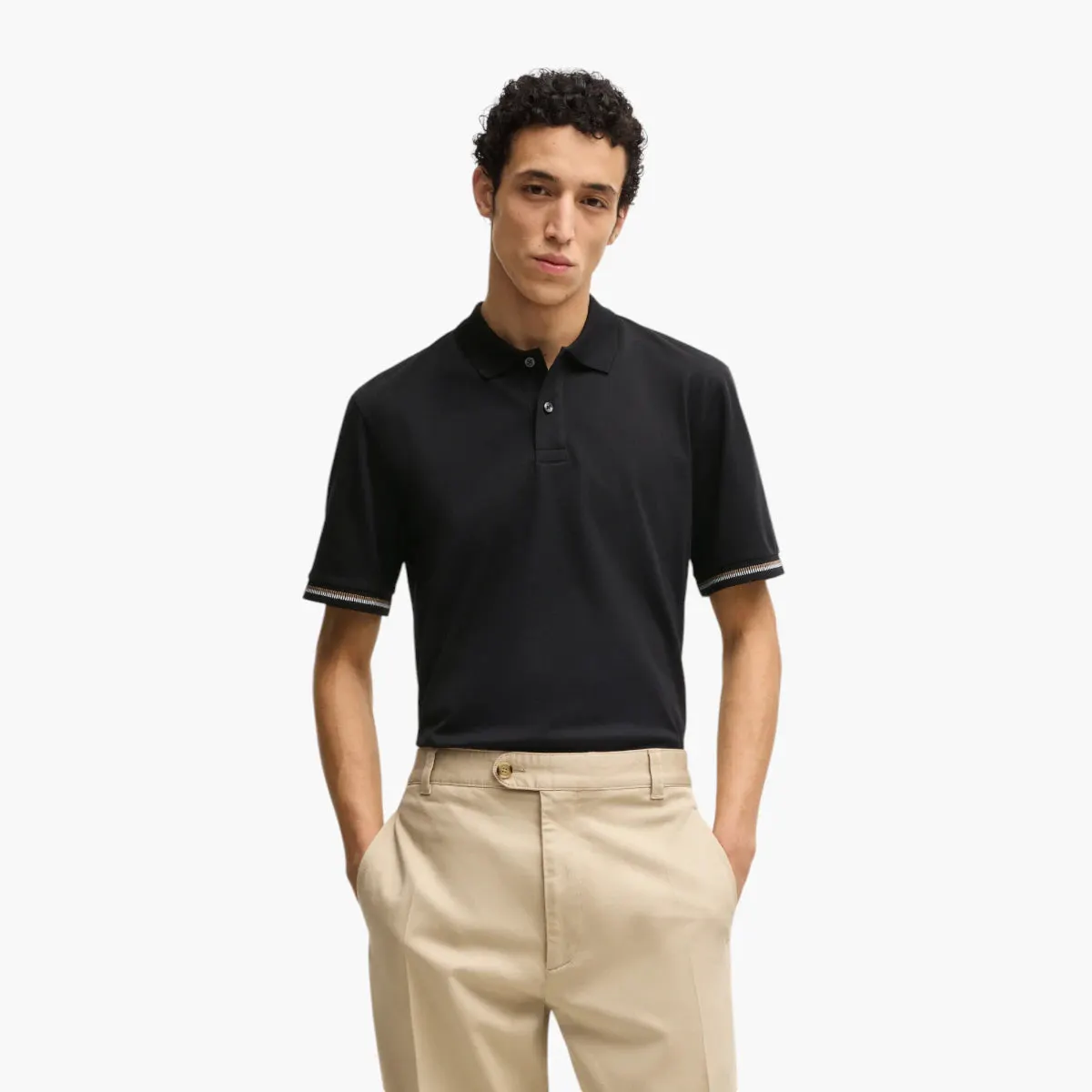 Mercerized-Cotton Regular-Fit Polo Shirt With Stripe Trims
