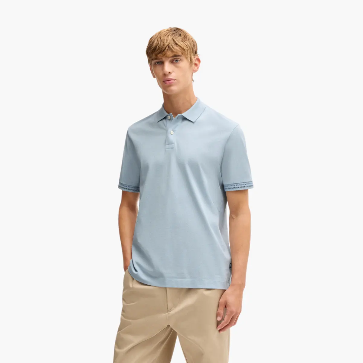Mercerized-Cotton Regular-Fit Polo Shirt With Stripe Trims