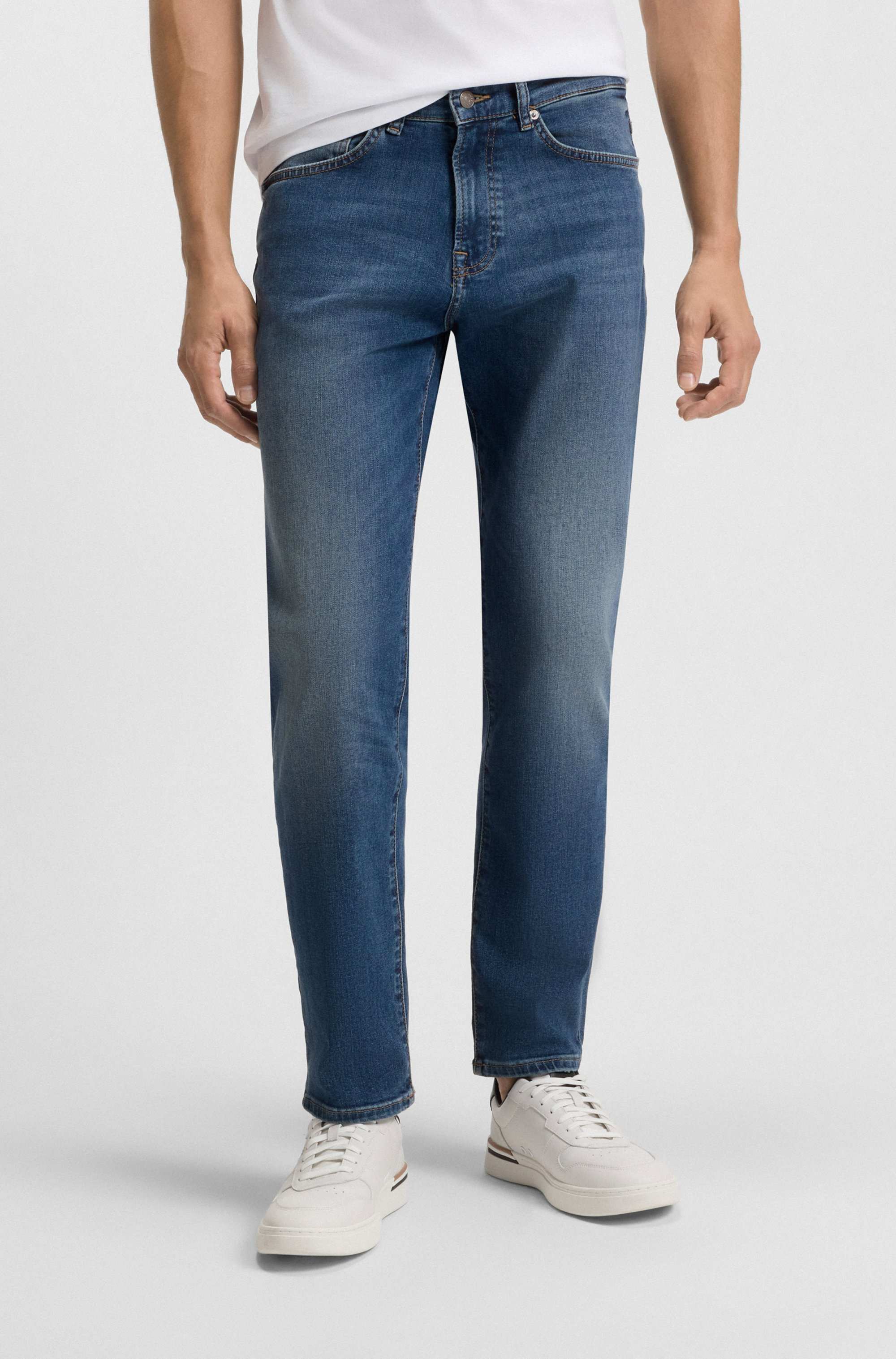 Maine regular-fit jeans in blue super-stretch denim