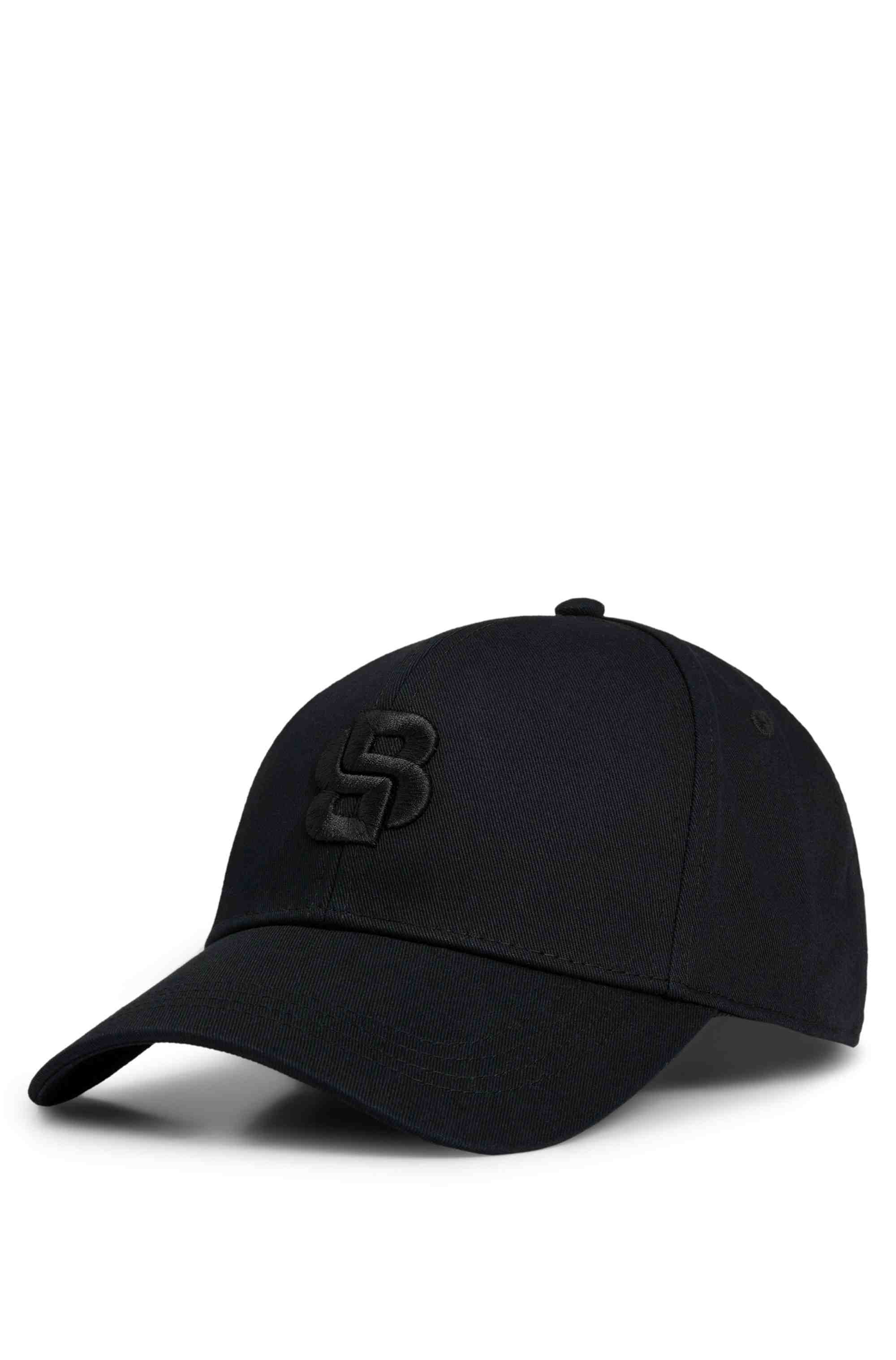 Cotton-twill cap with embroidered Double B monogram
