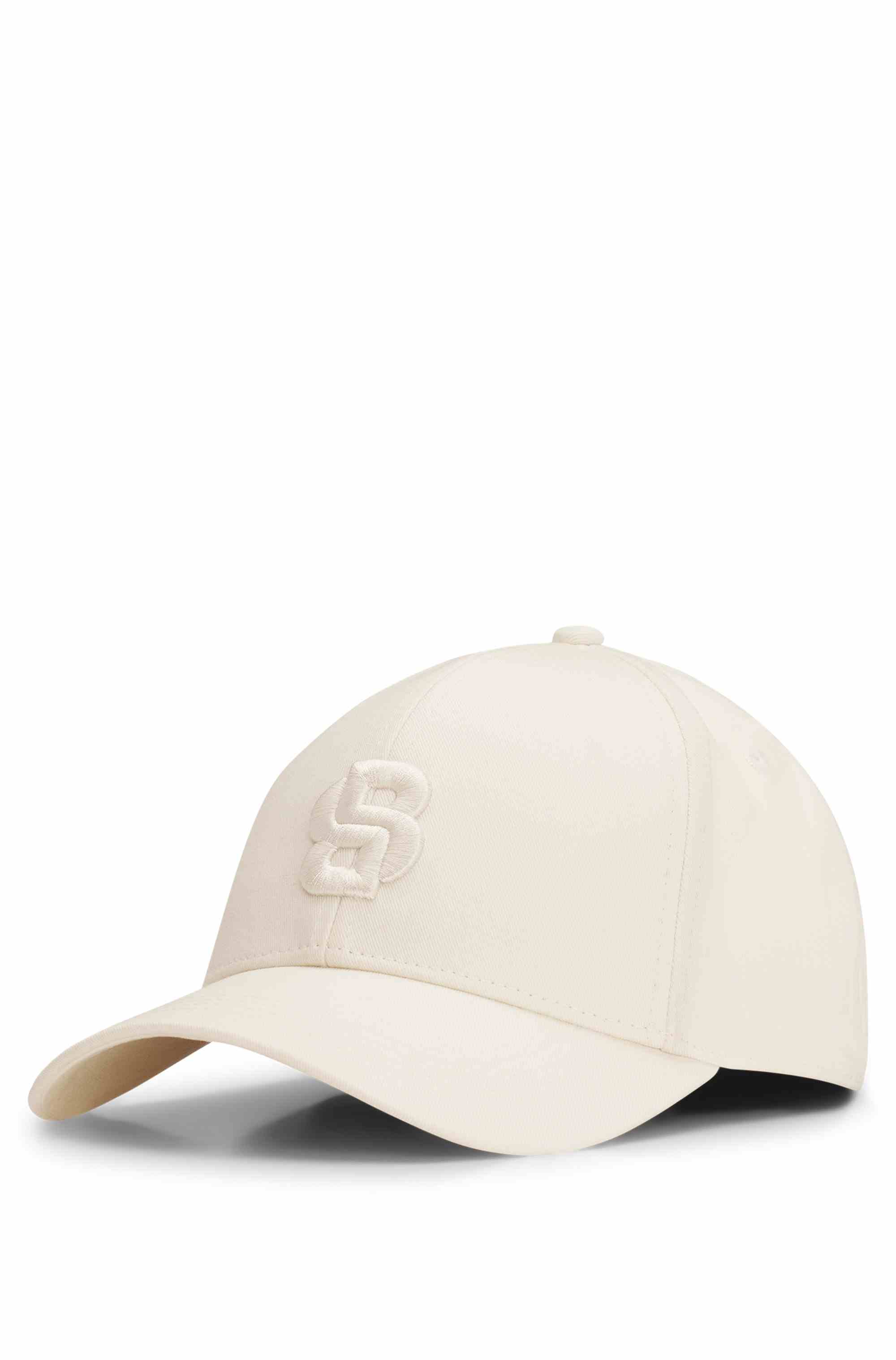 Cotton-twill cap with embroidered Double B monogram