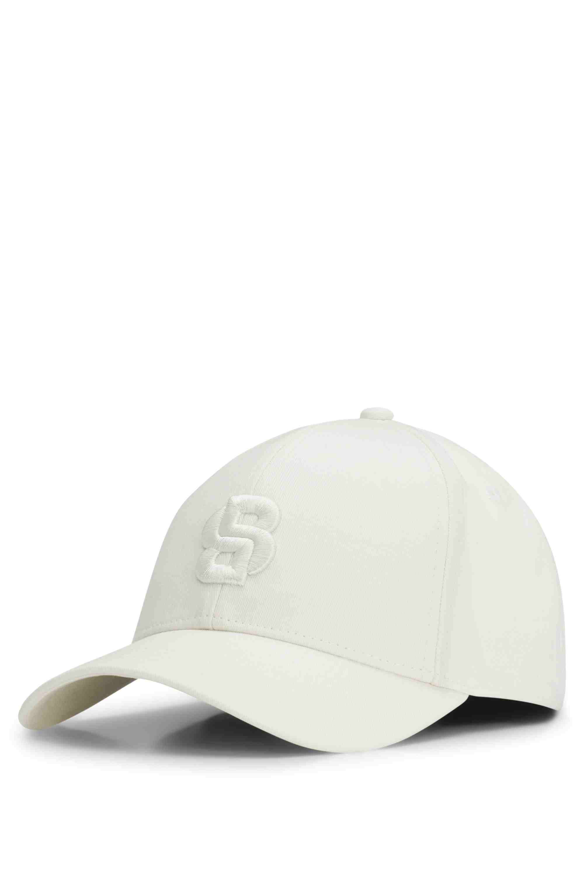 Cotton-twill cap with embroidered Double B monogram