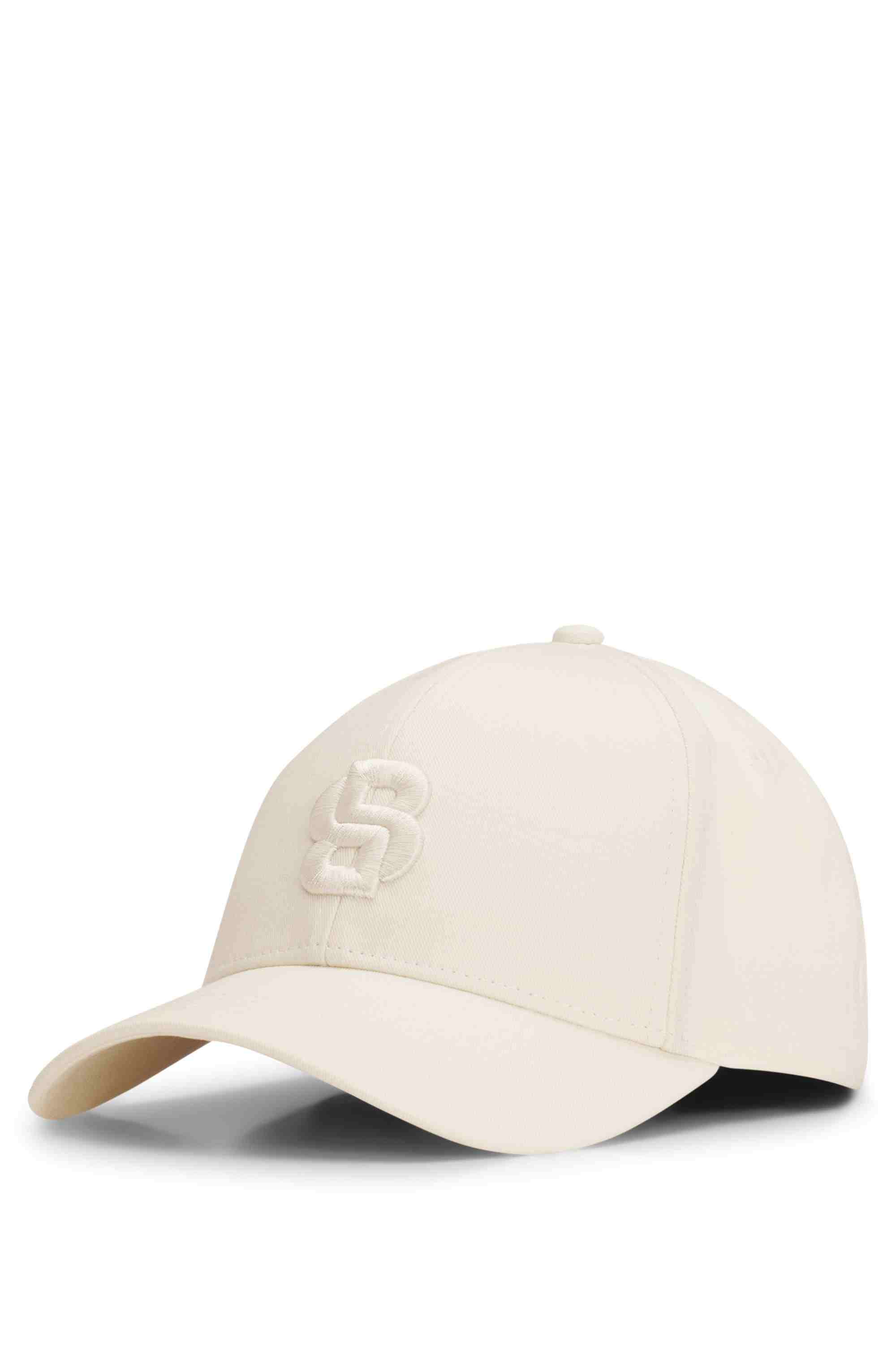 Cotton-twill cap with embroidered Double B monogram