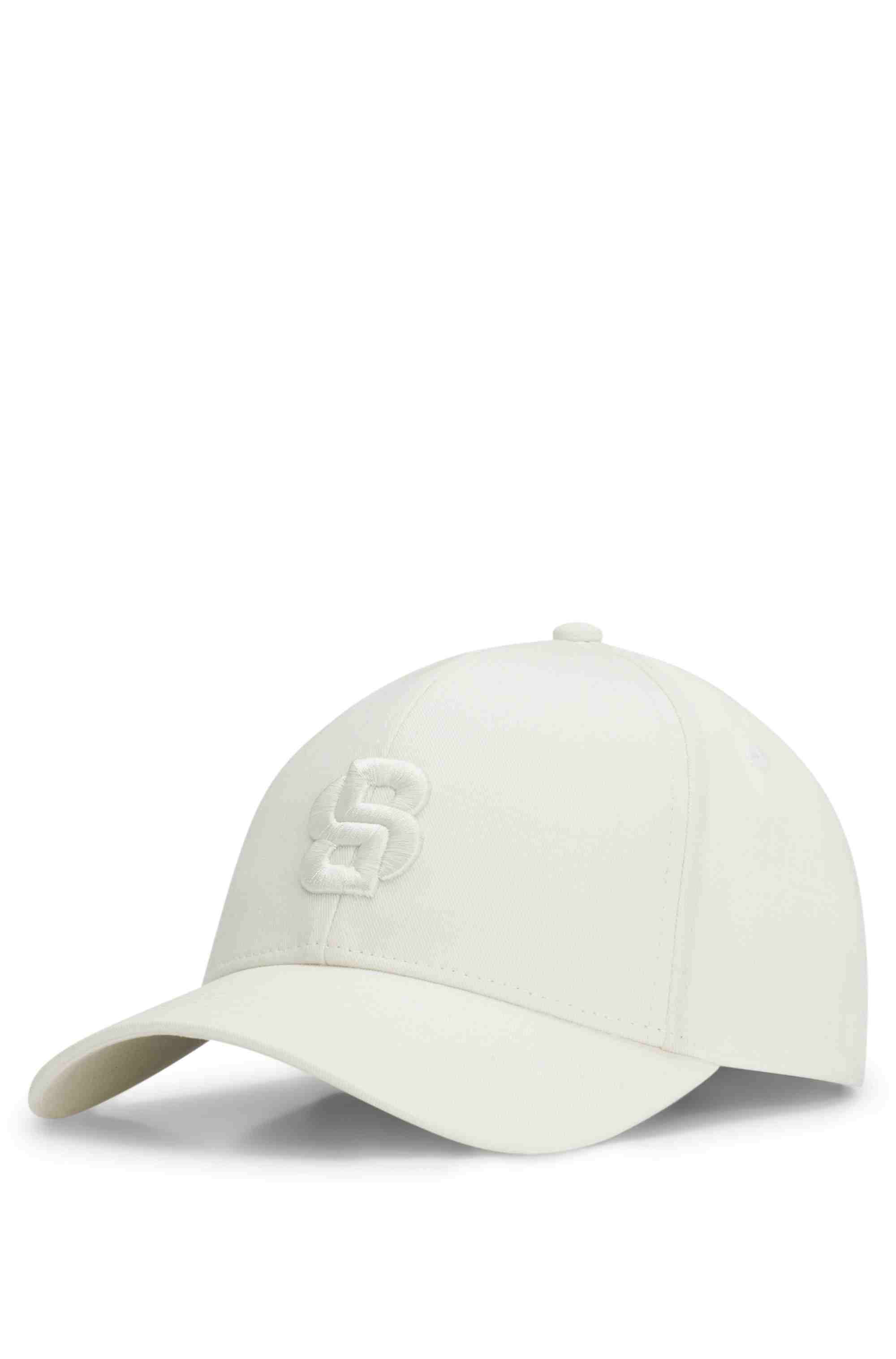 Cotton-twill cap with embroidered Double B monogram