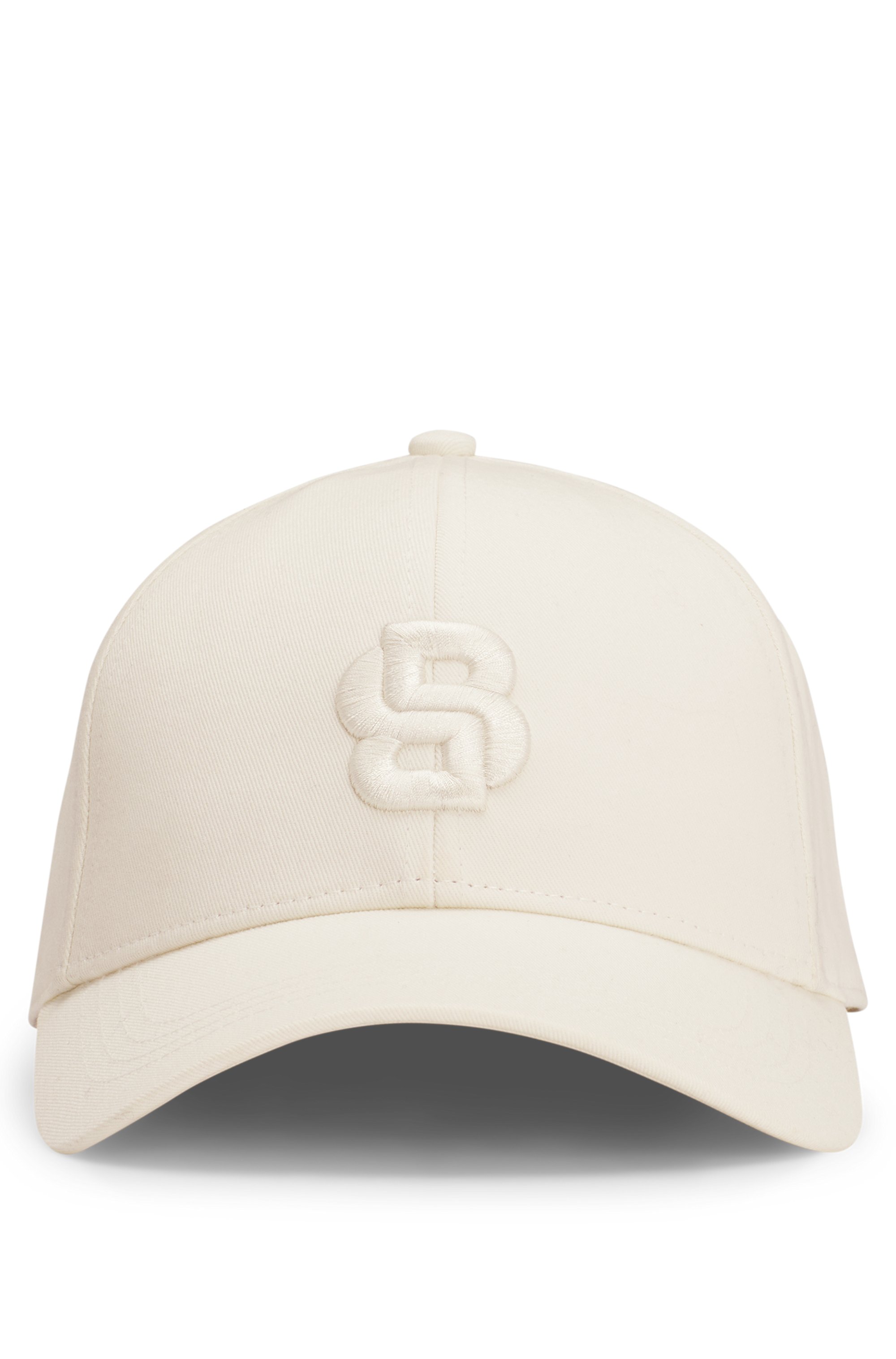 Cotton-twill cap with embroidered Double B monogram