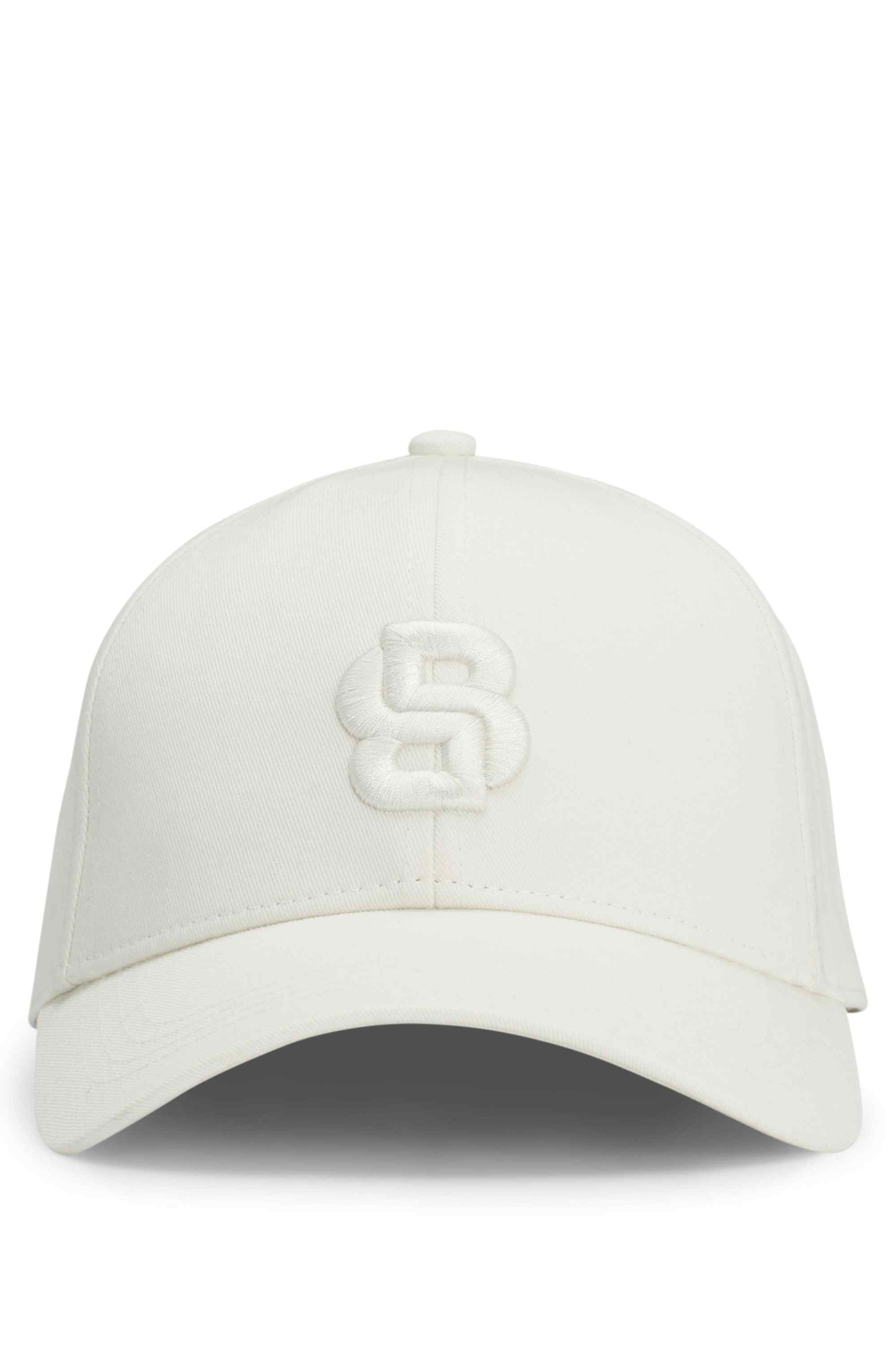 Cotton-twill cap with embroidered Double B monogram