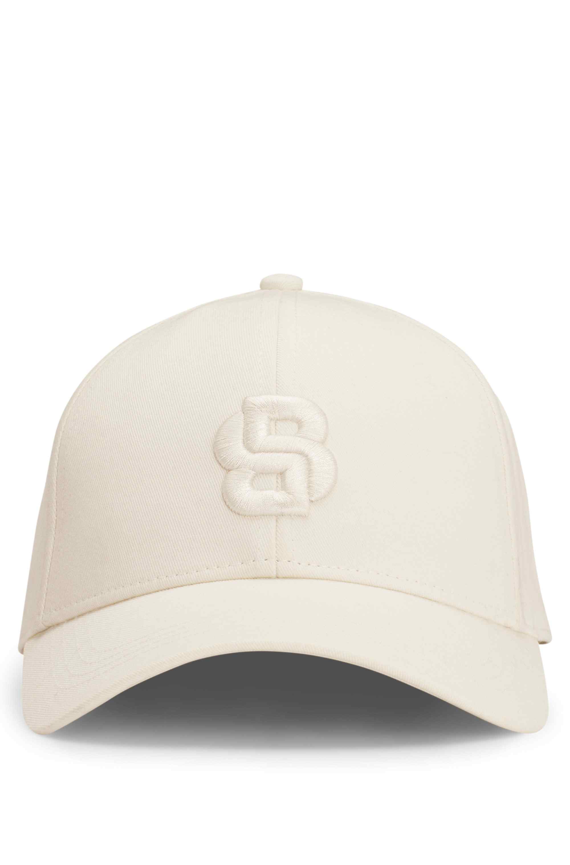 Cotton-twill cap with embroidered Double B monogram