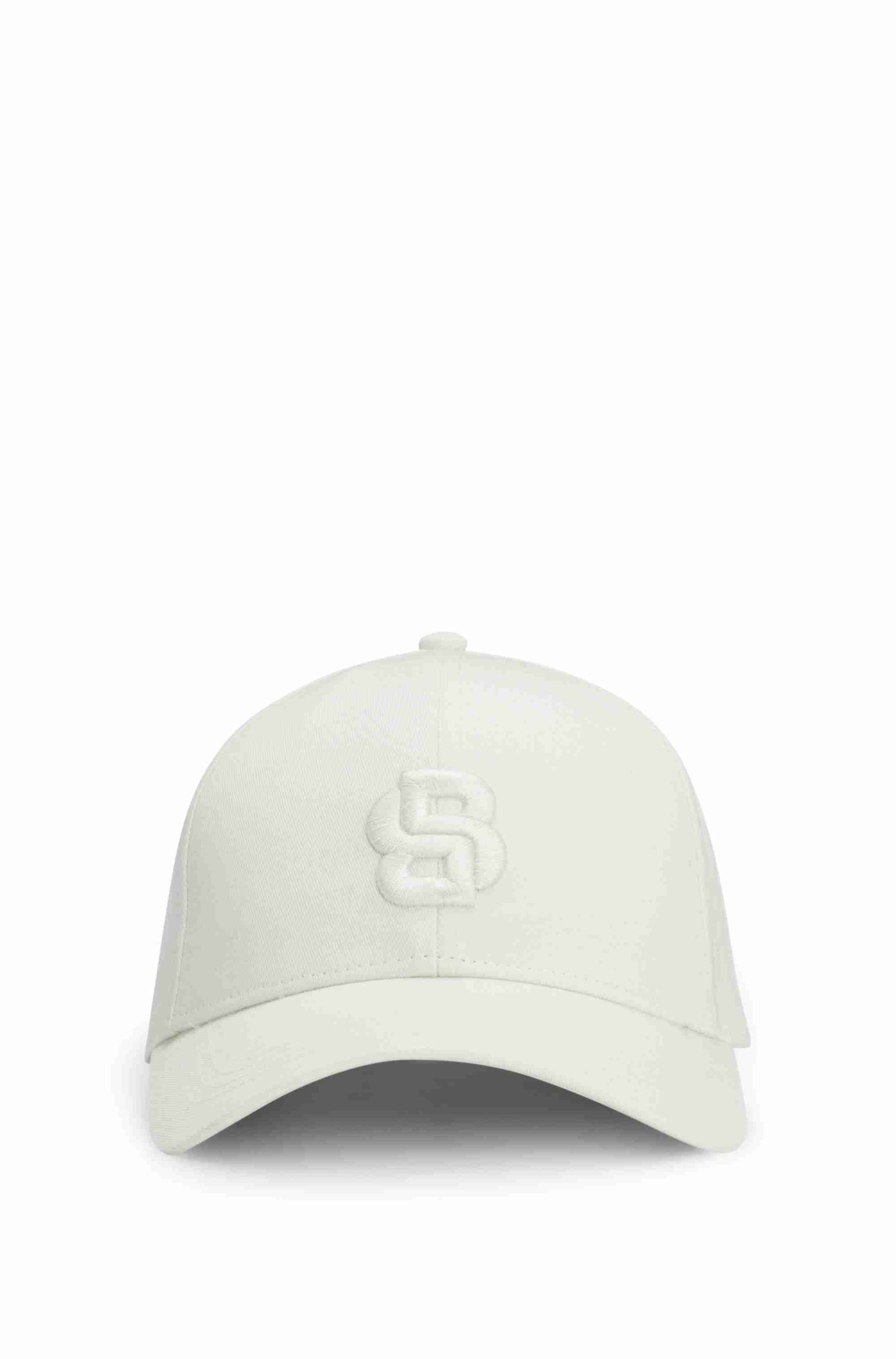Cotton-twill cap with embroidered Double B monogram