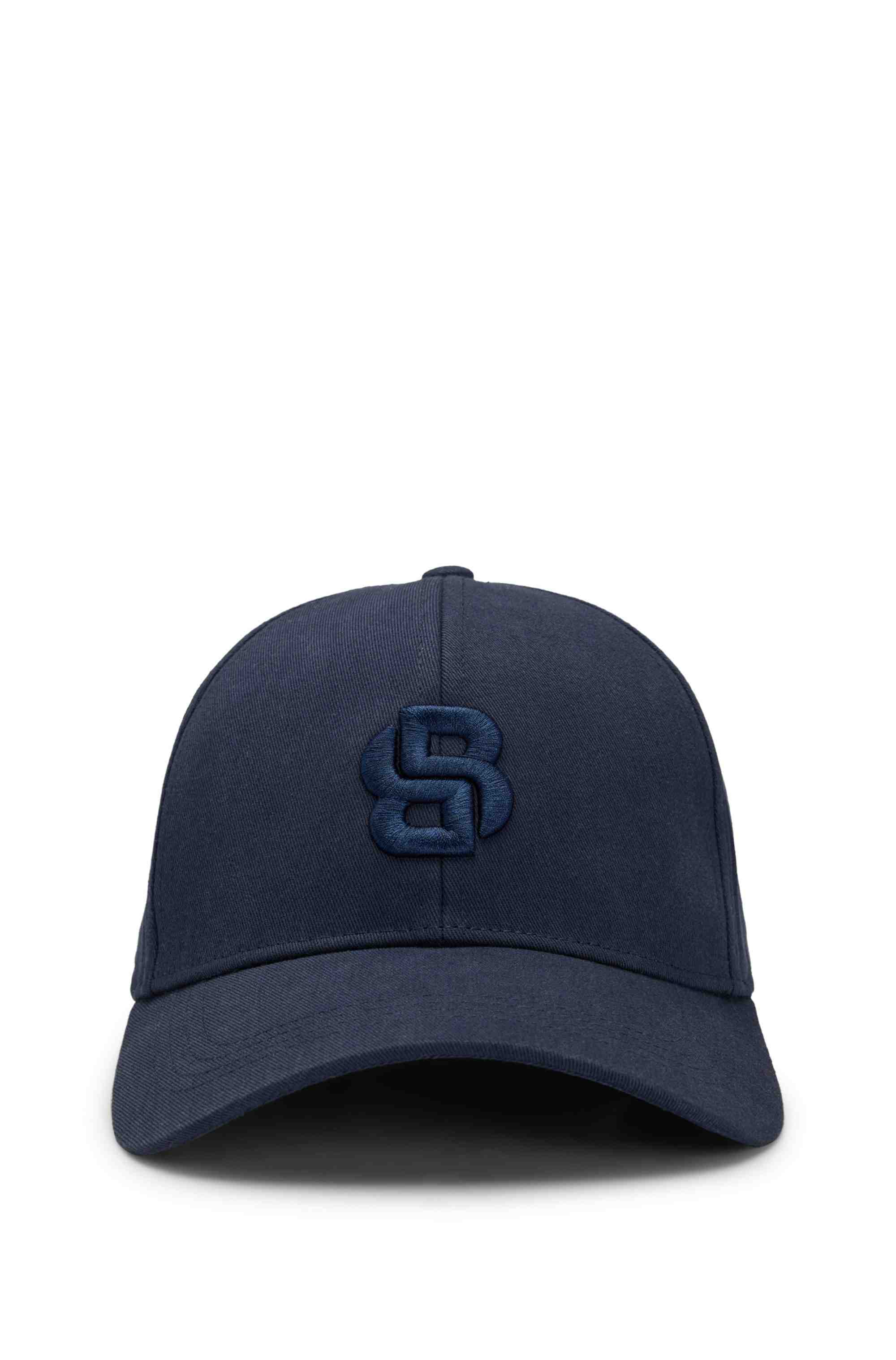 Cotton-twill cap with embroidered Double B monogram