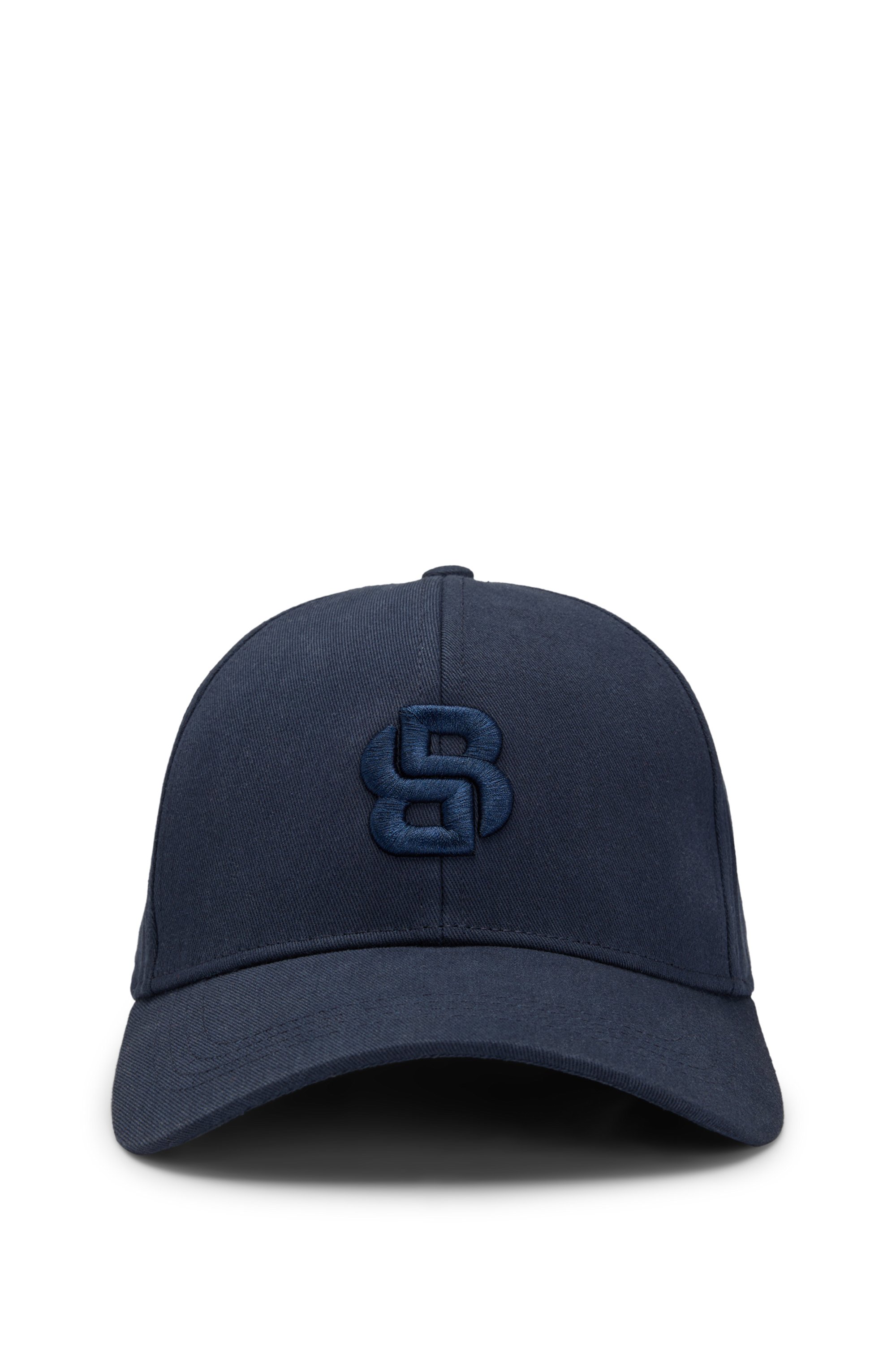 Cotton-twill cap with embroidered Double B monogram