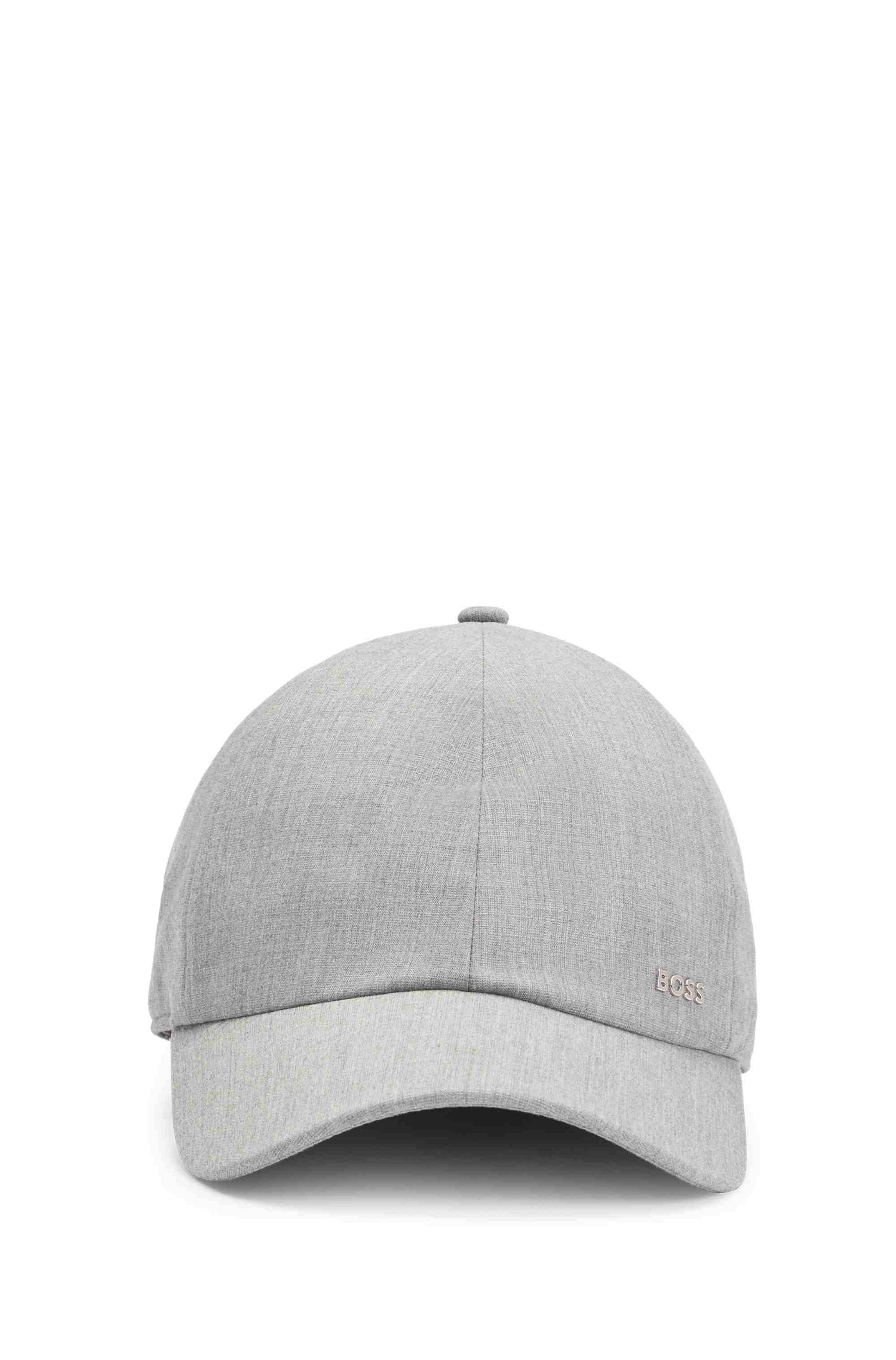 Peached-twill cap with logo lettering