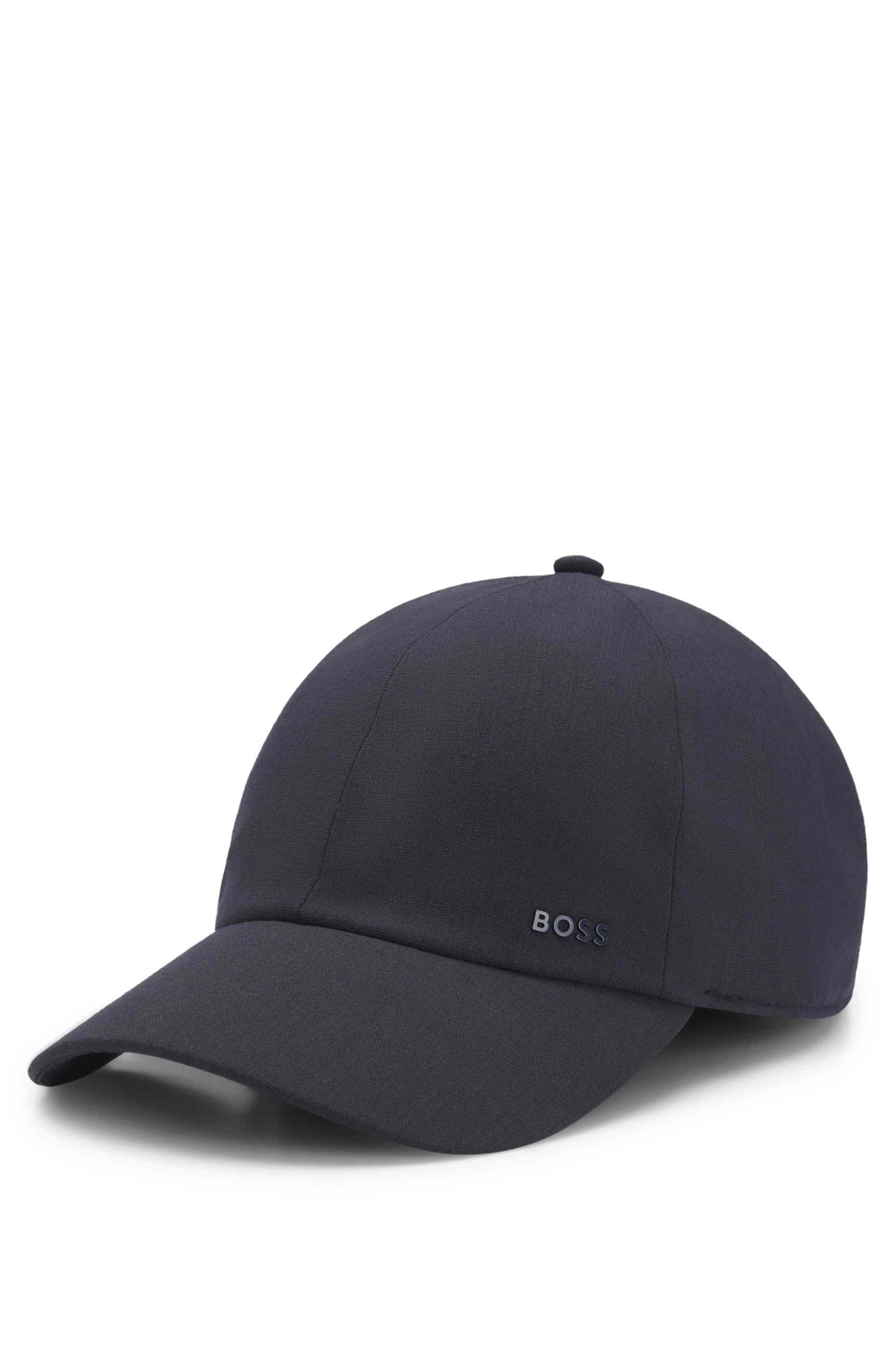 Peached-twill cap with logo lettering