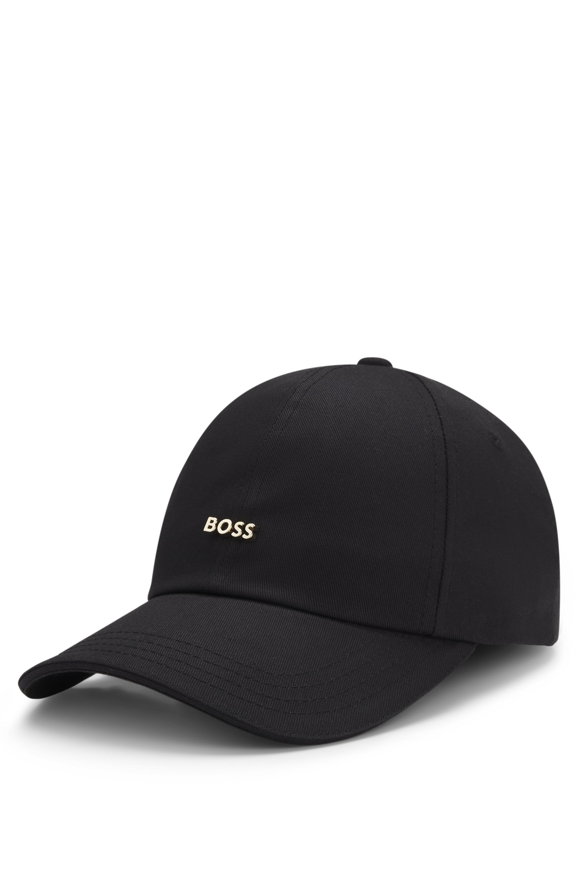 Cotton-twill cap with metal logo