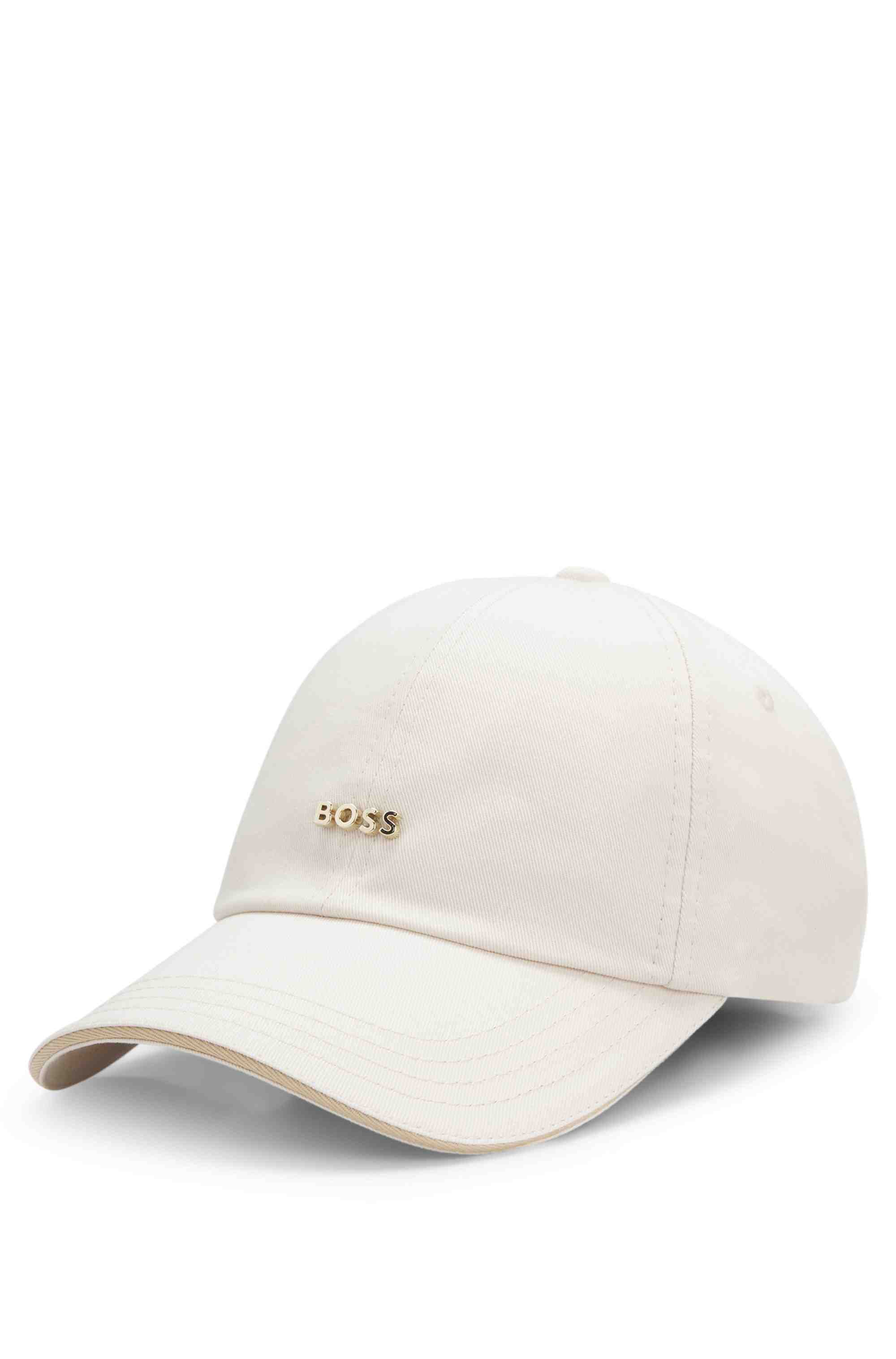 Cotton-twill cap with metal logo