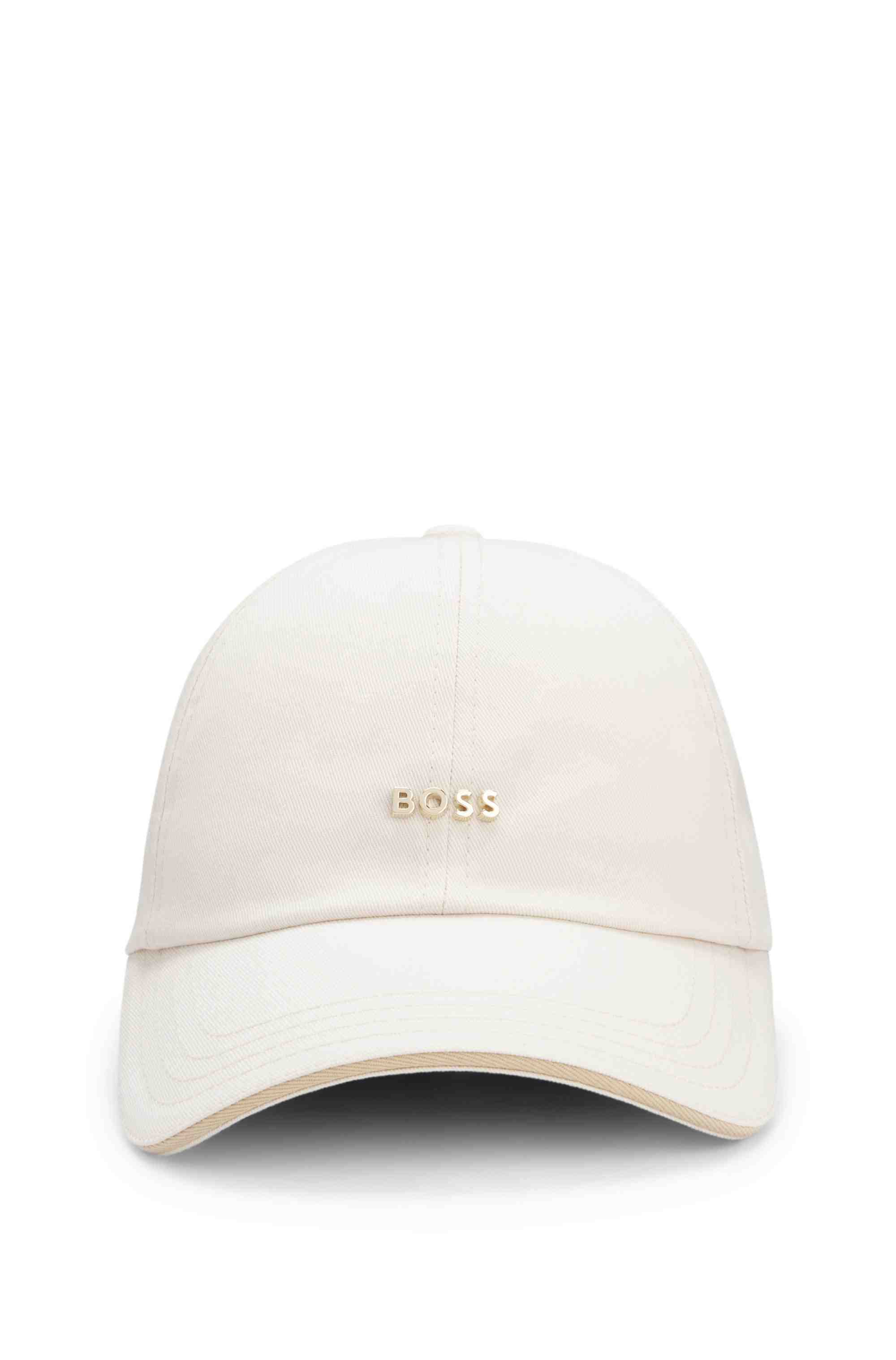 Cotton-twill cap with metal logo