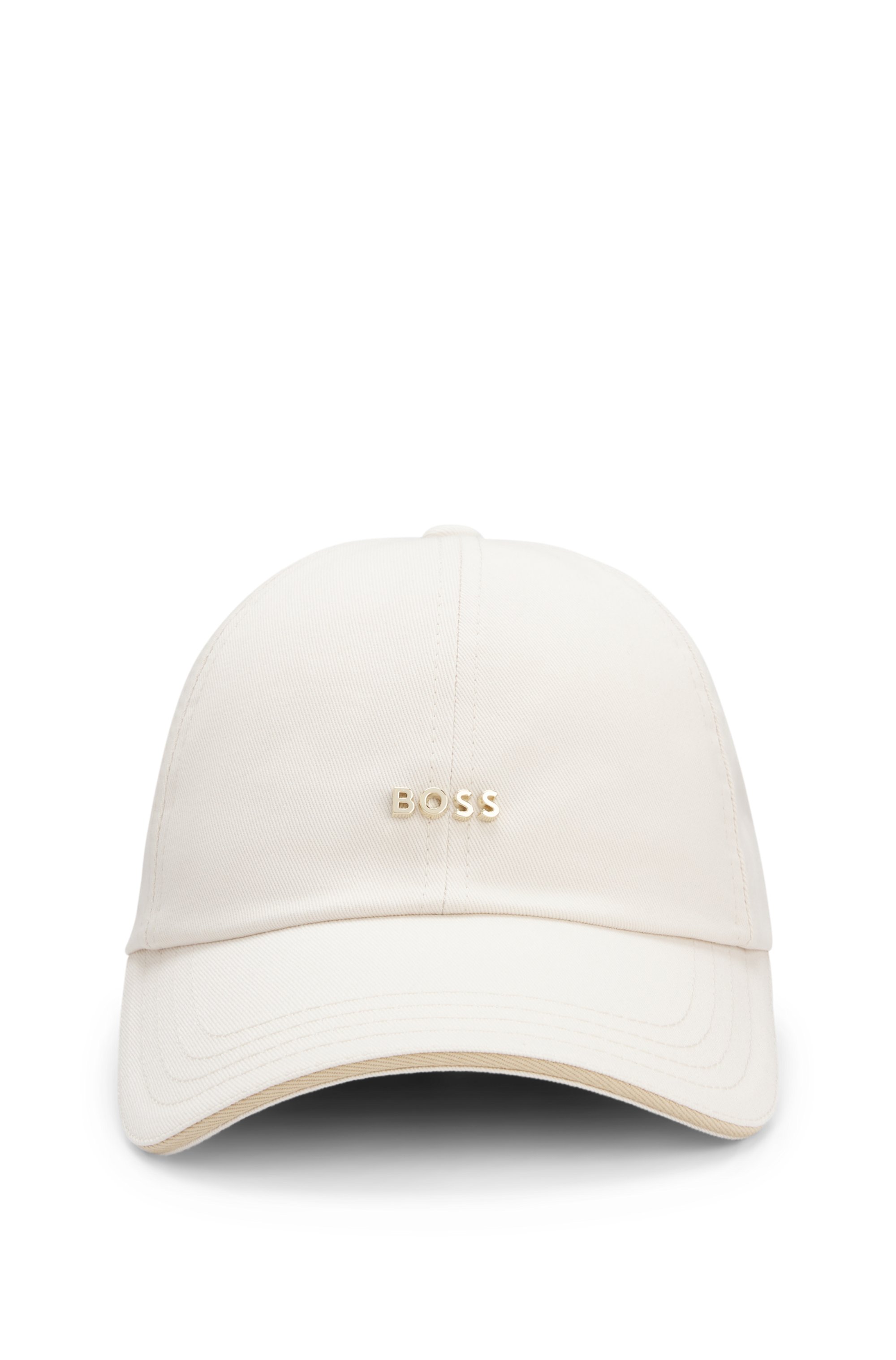 Cotton-twill cap with metal logo
