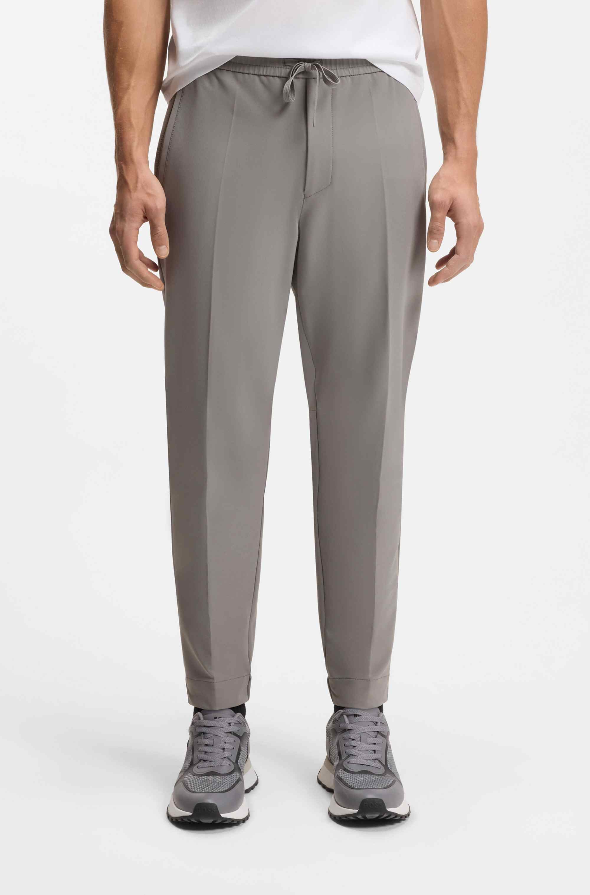Tapered-fit trousers in water-repellent stretch fabric