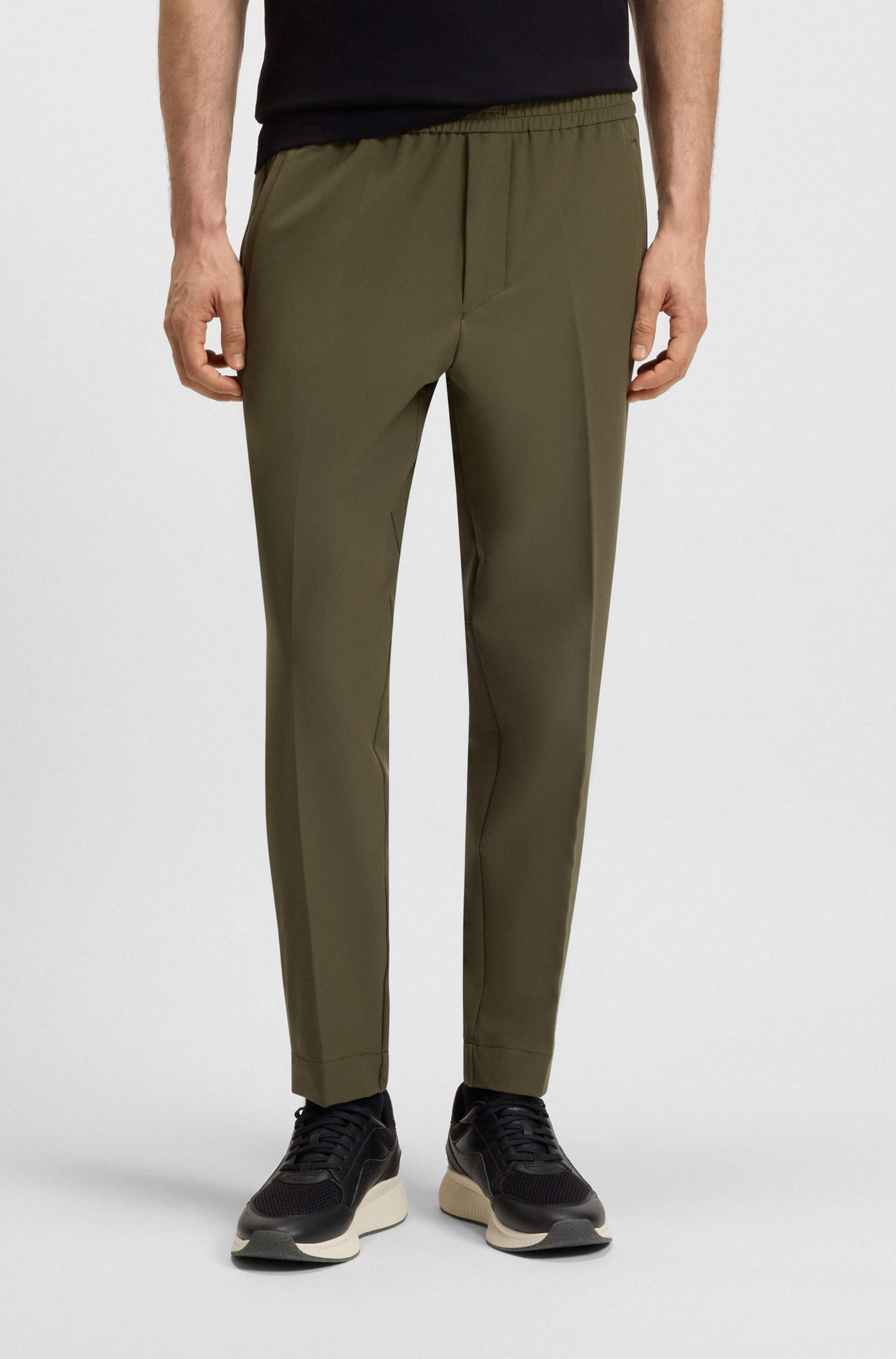 Tapered-fit trousers in water-repellent stretch fabric