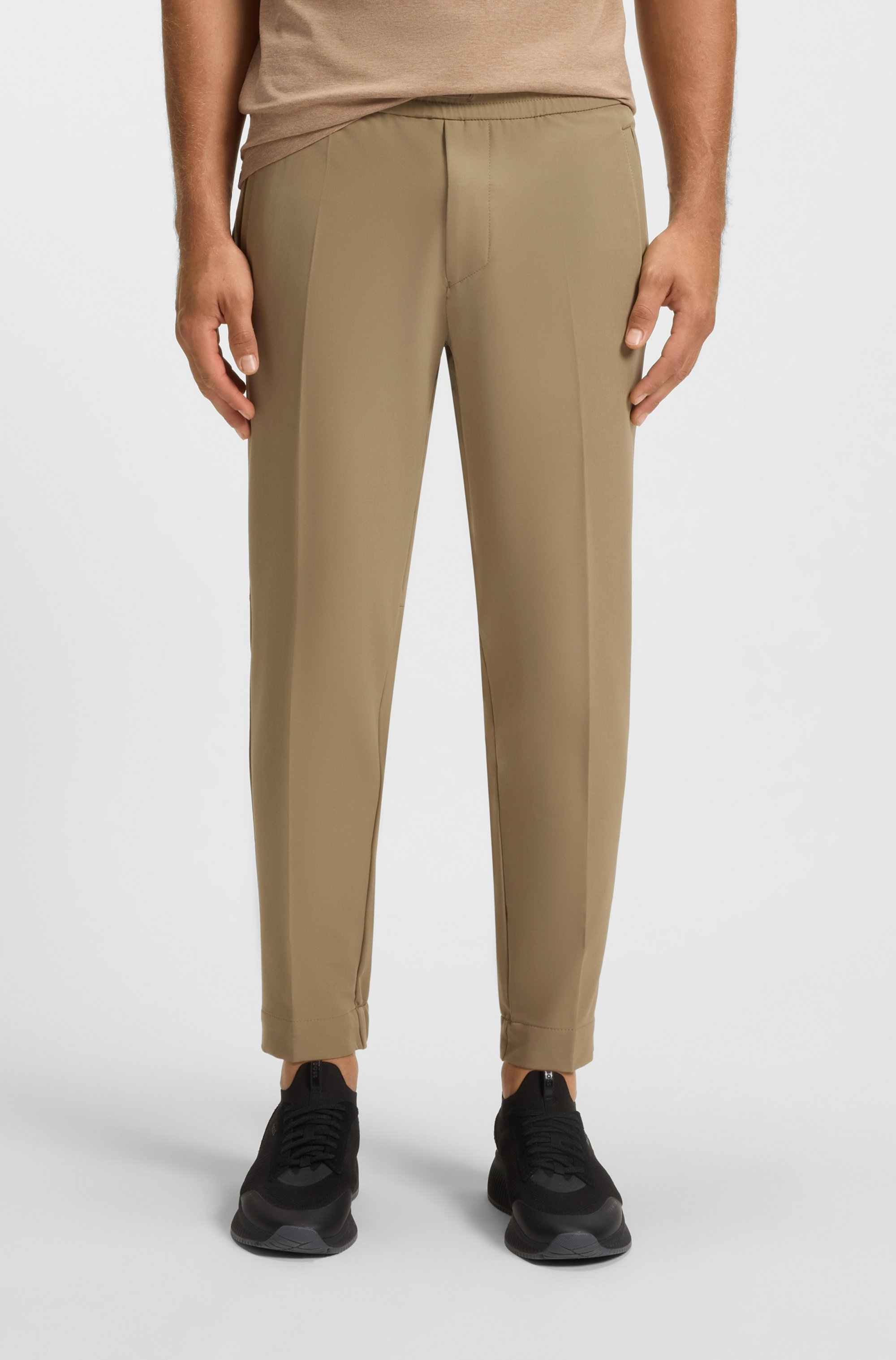 Tapered-fit trousers in water-repellent stretch fabric