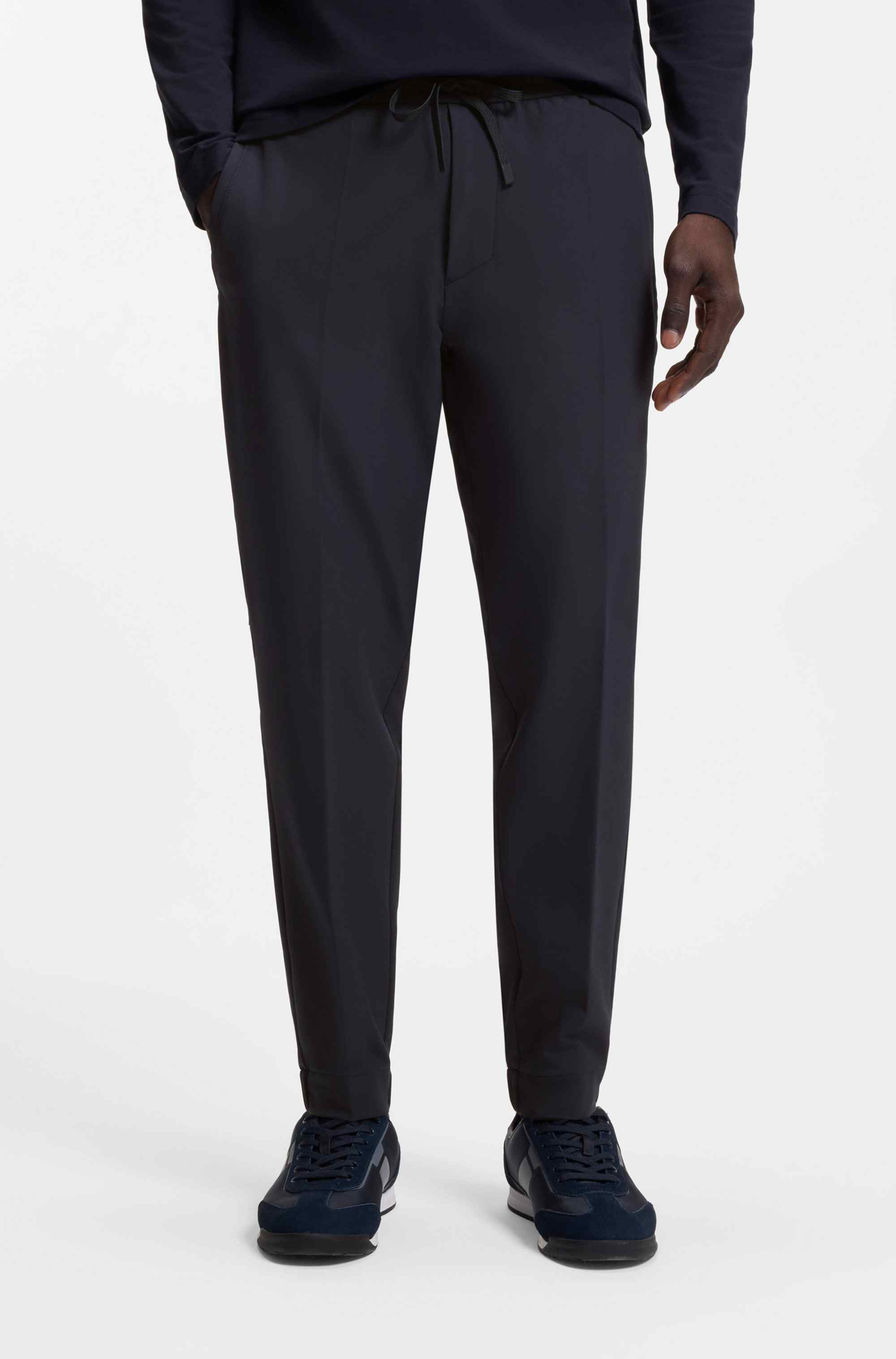 Tapered-fit trousers in water-repellent stretch fabric