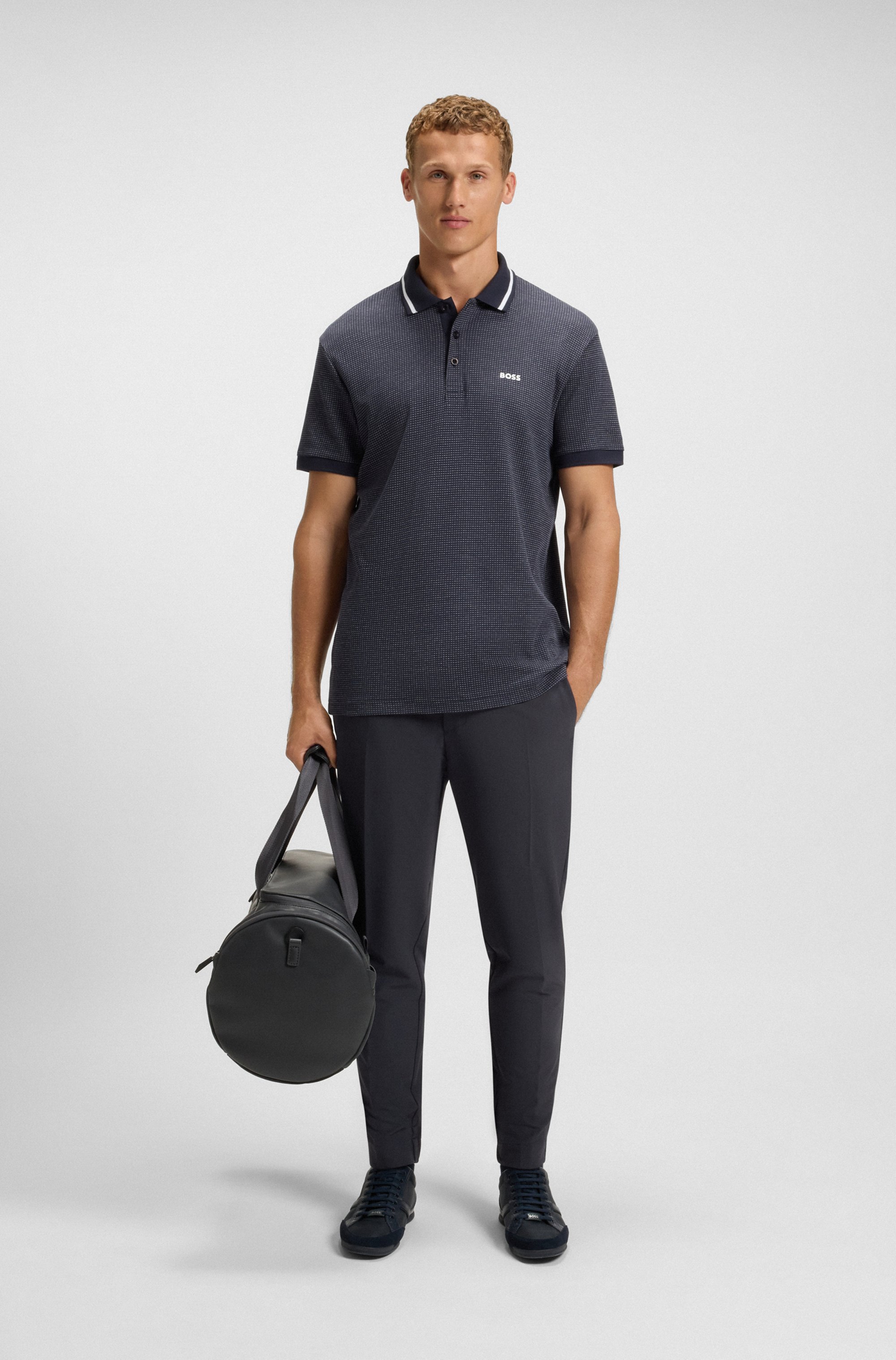 Tapered-fit trousers in water-repellent stretch fabric