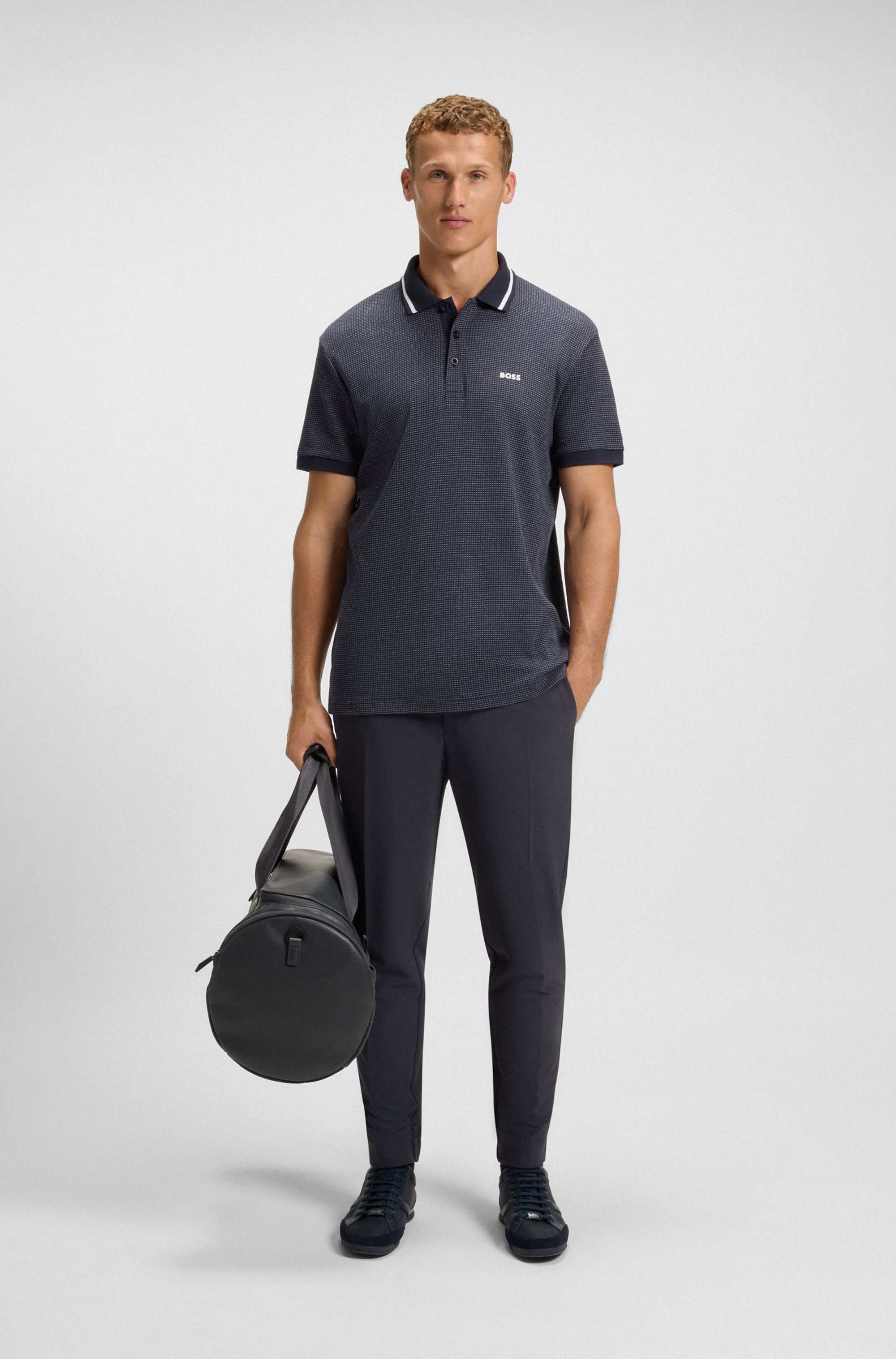 Tapered-fit trousers in water-repellent stretch fabric