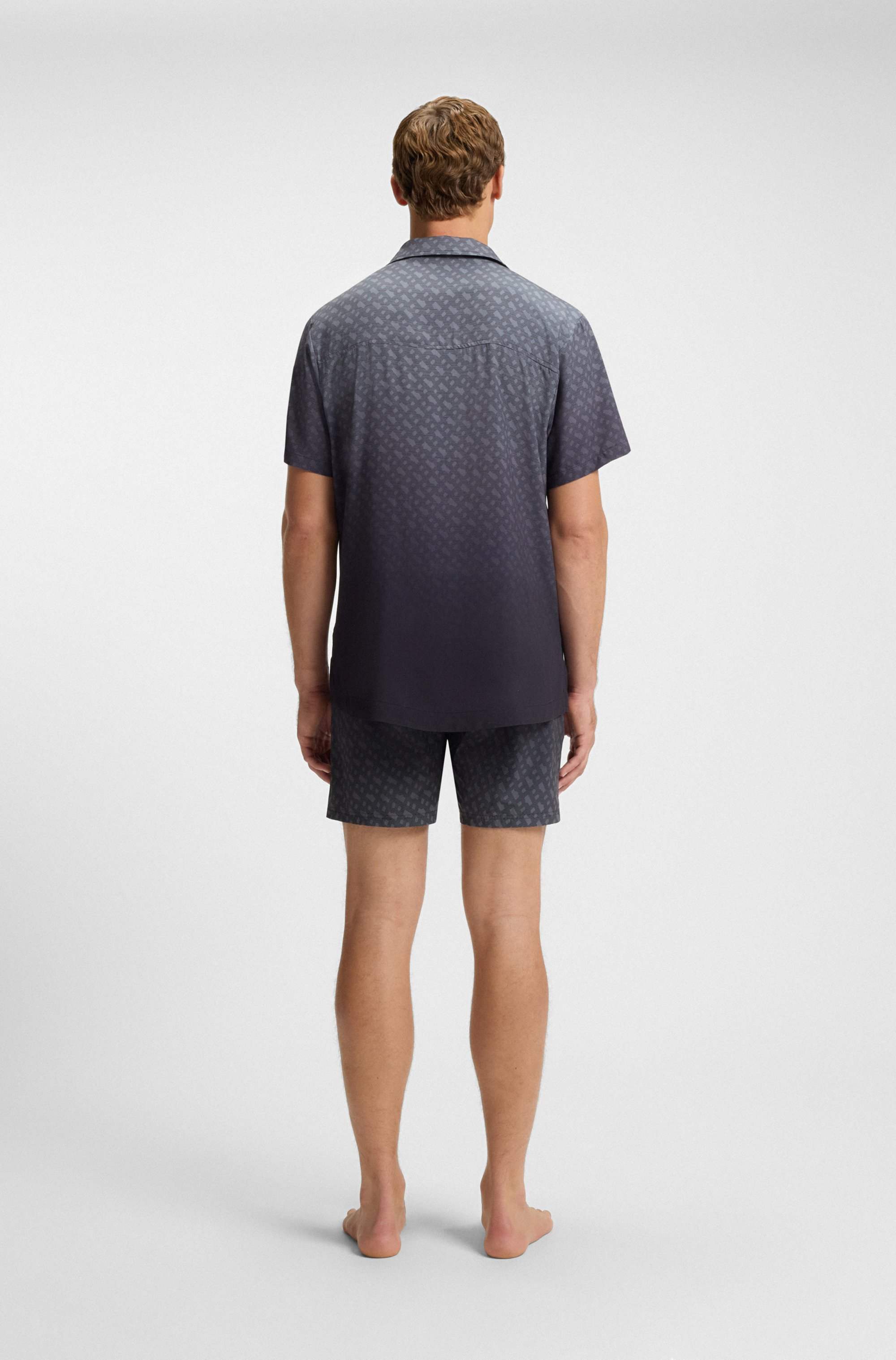 Regular-fit shirt with degradé monogram print