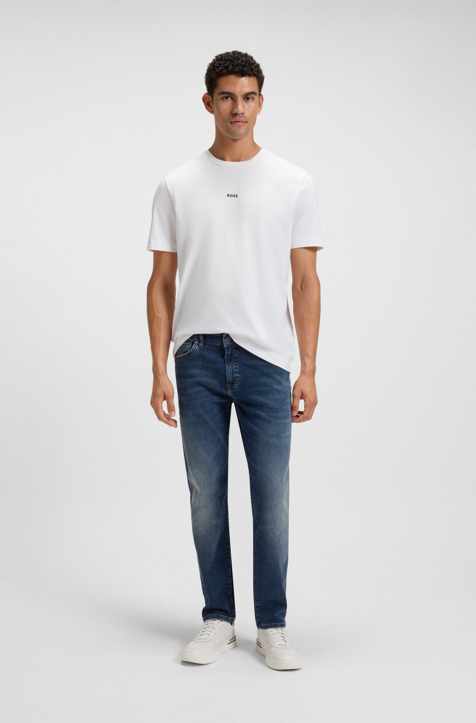 Maine regular-fit jeans in blue soft-motion denim