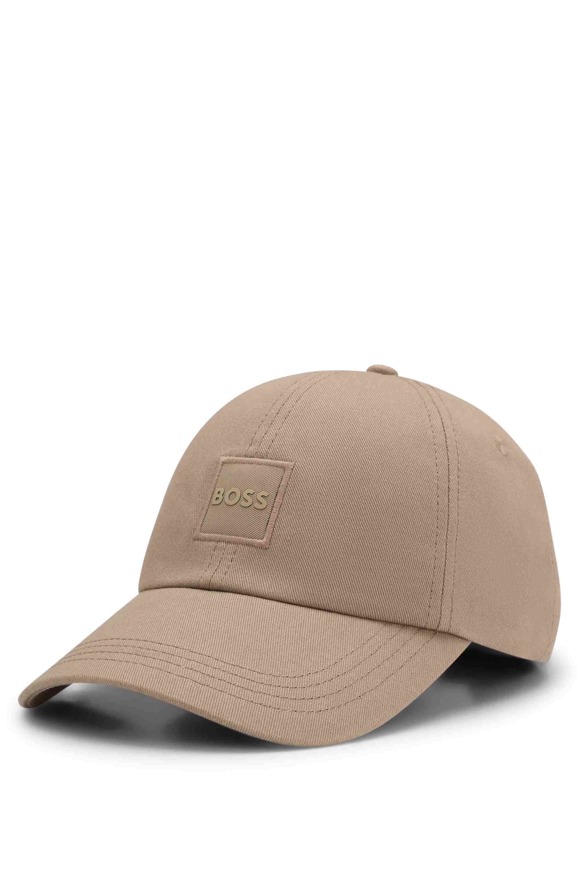Cotton-twill cap with logo patch