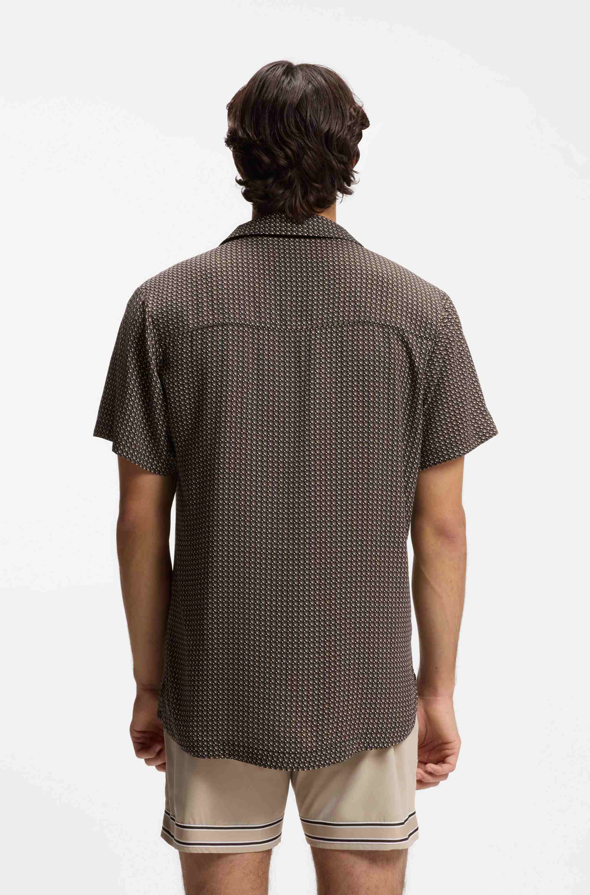 Regular-fit shirt with all-over print