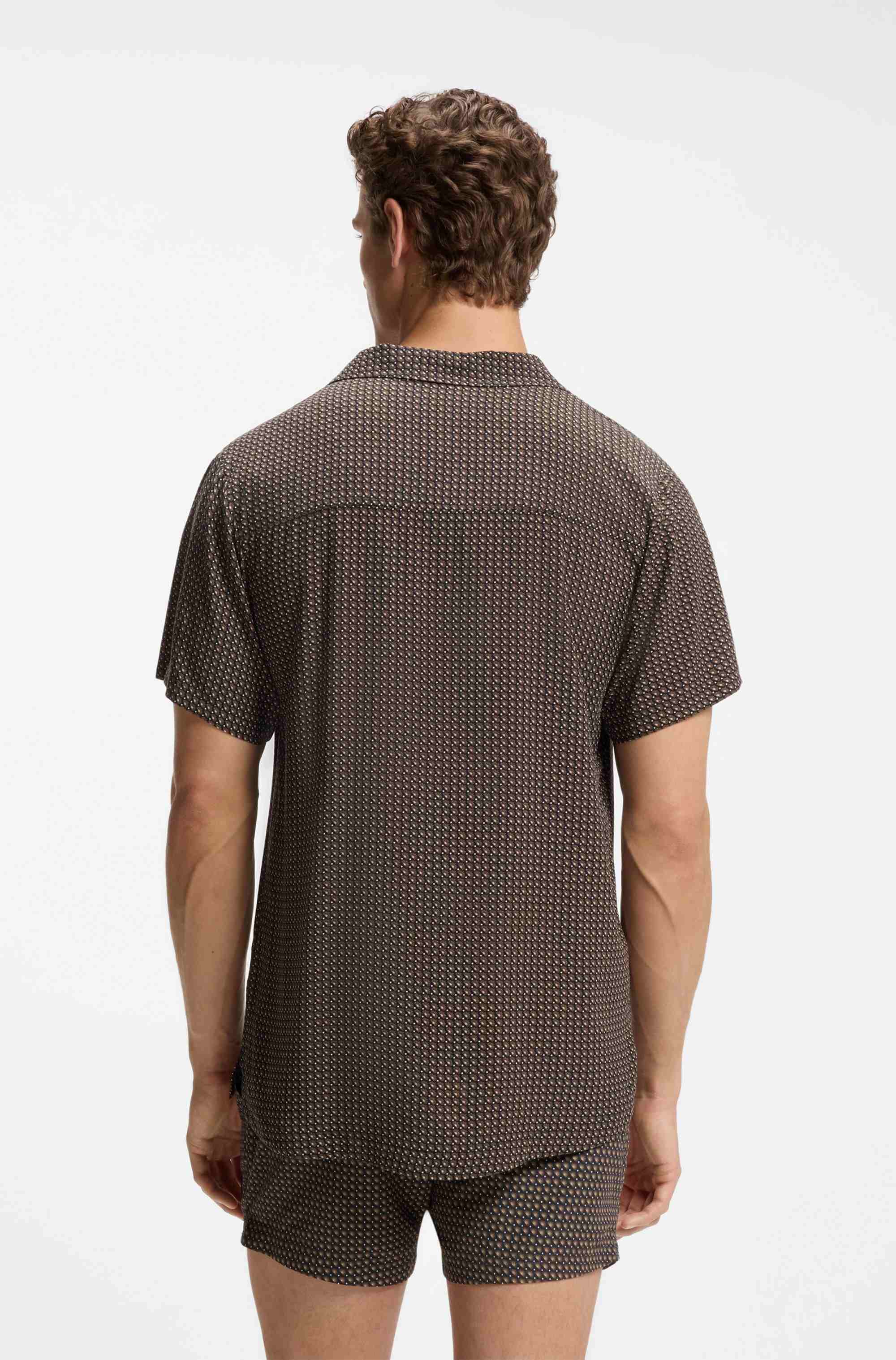 Regular-fit shirt with all-over print