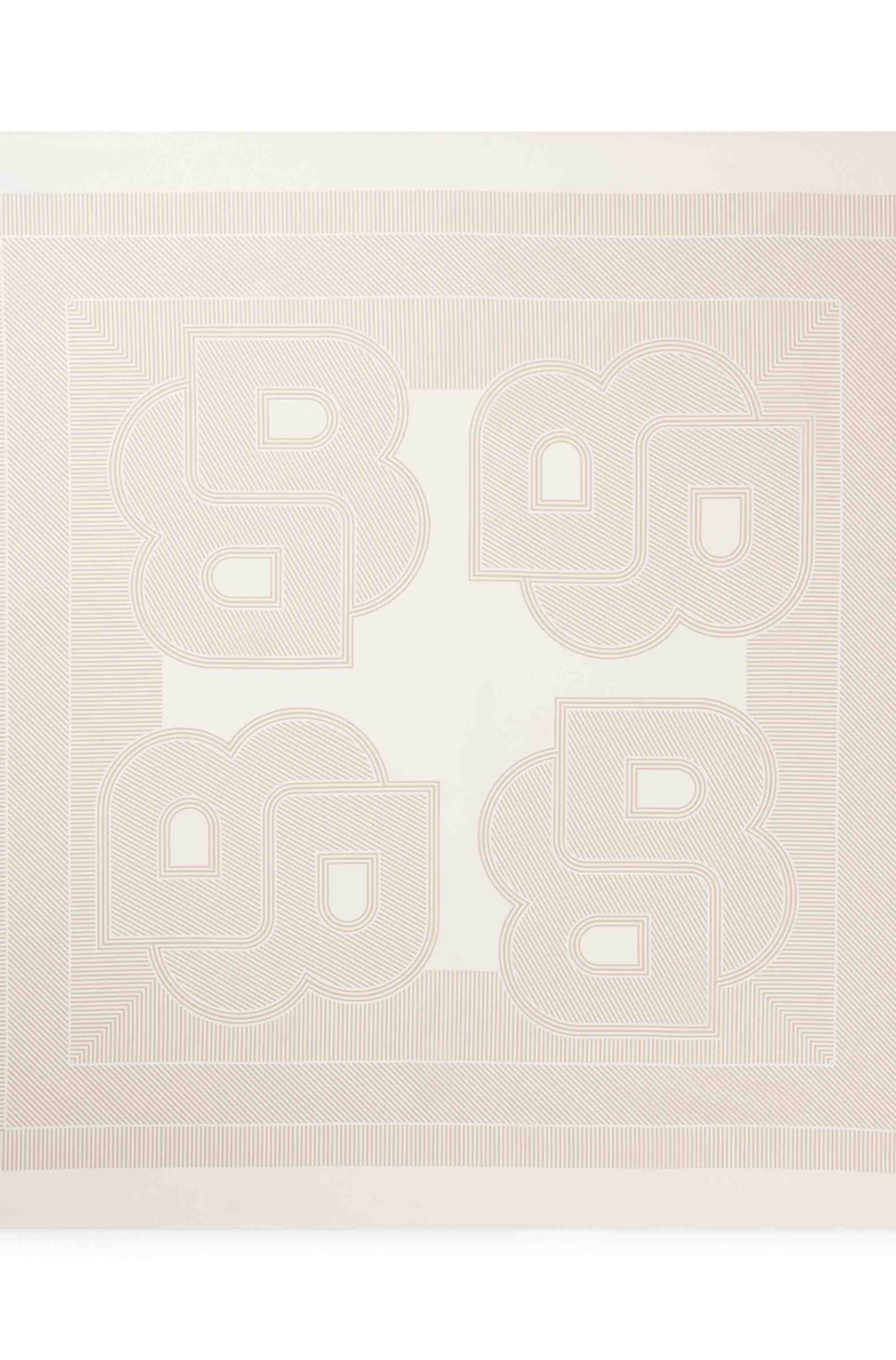 Italian-made scarf in printed silk twill