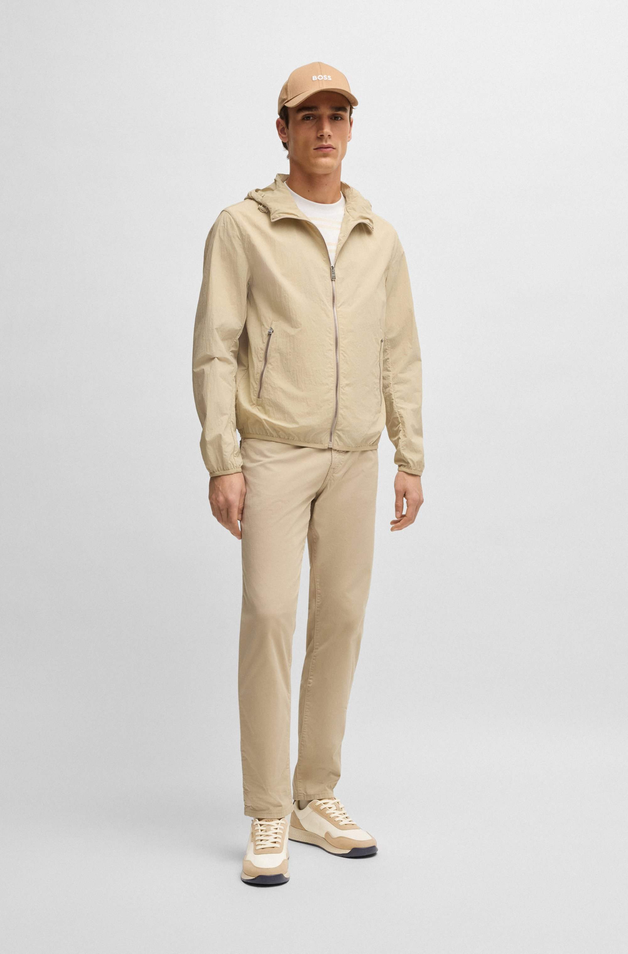 Mixed-material trainers with suede trims