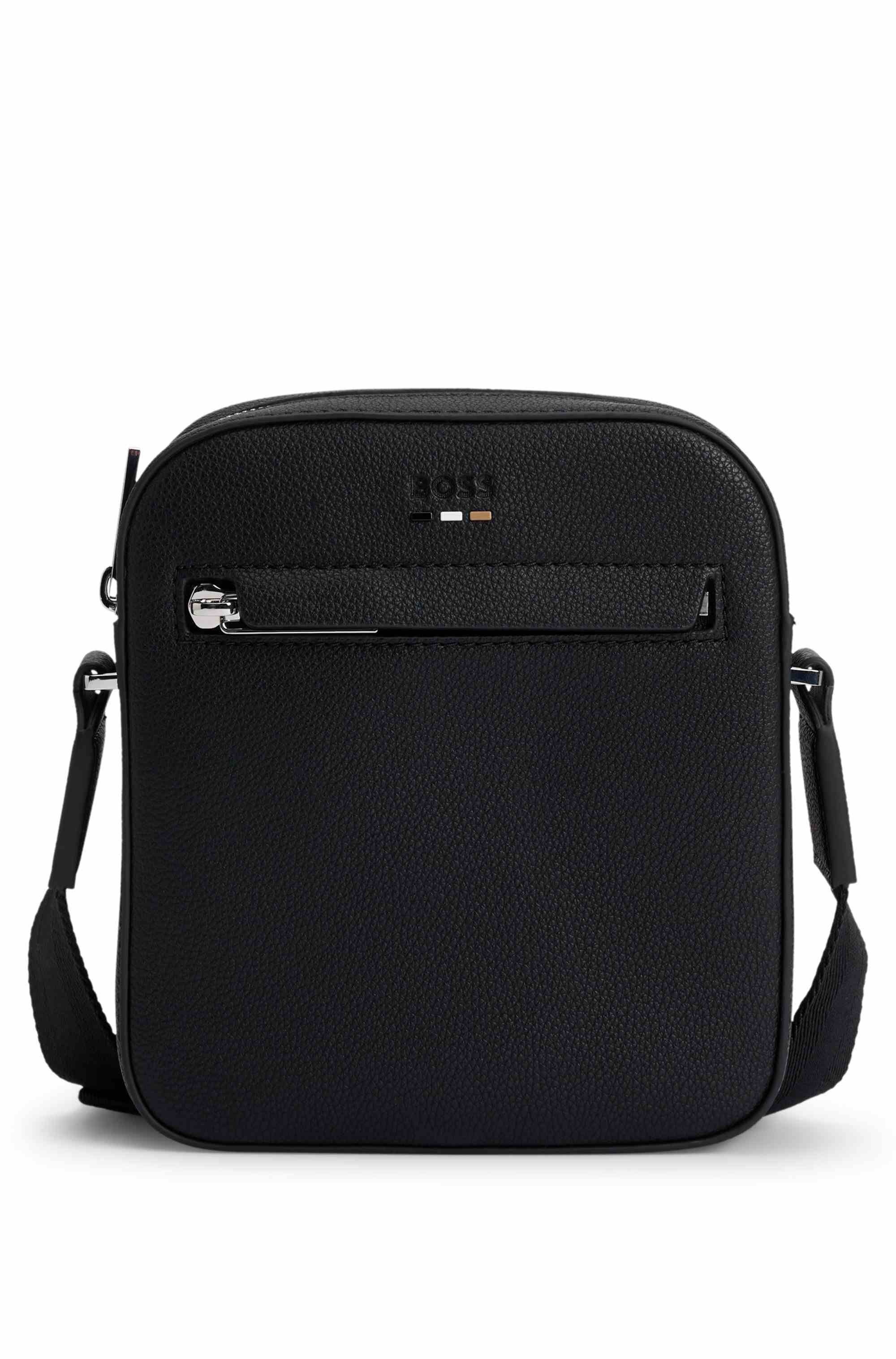 Reporter bag with embossed logo