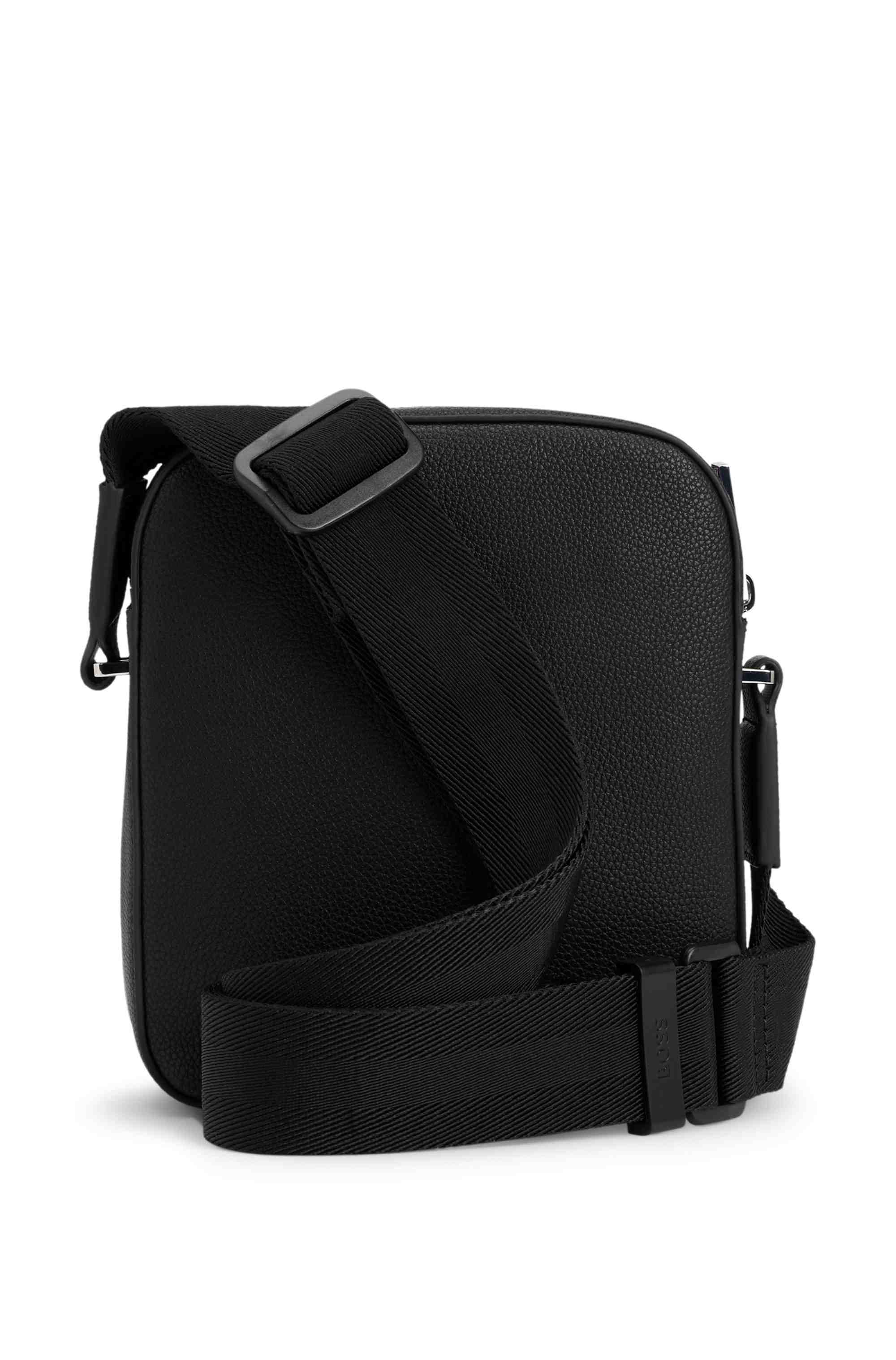 Reporter bag with embossed logo