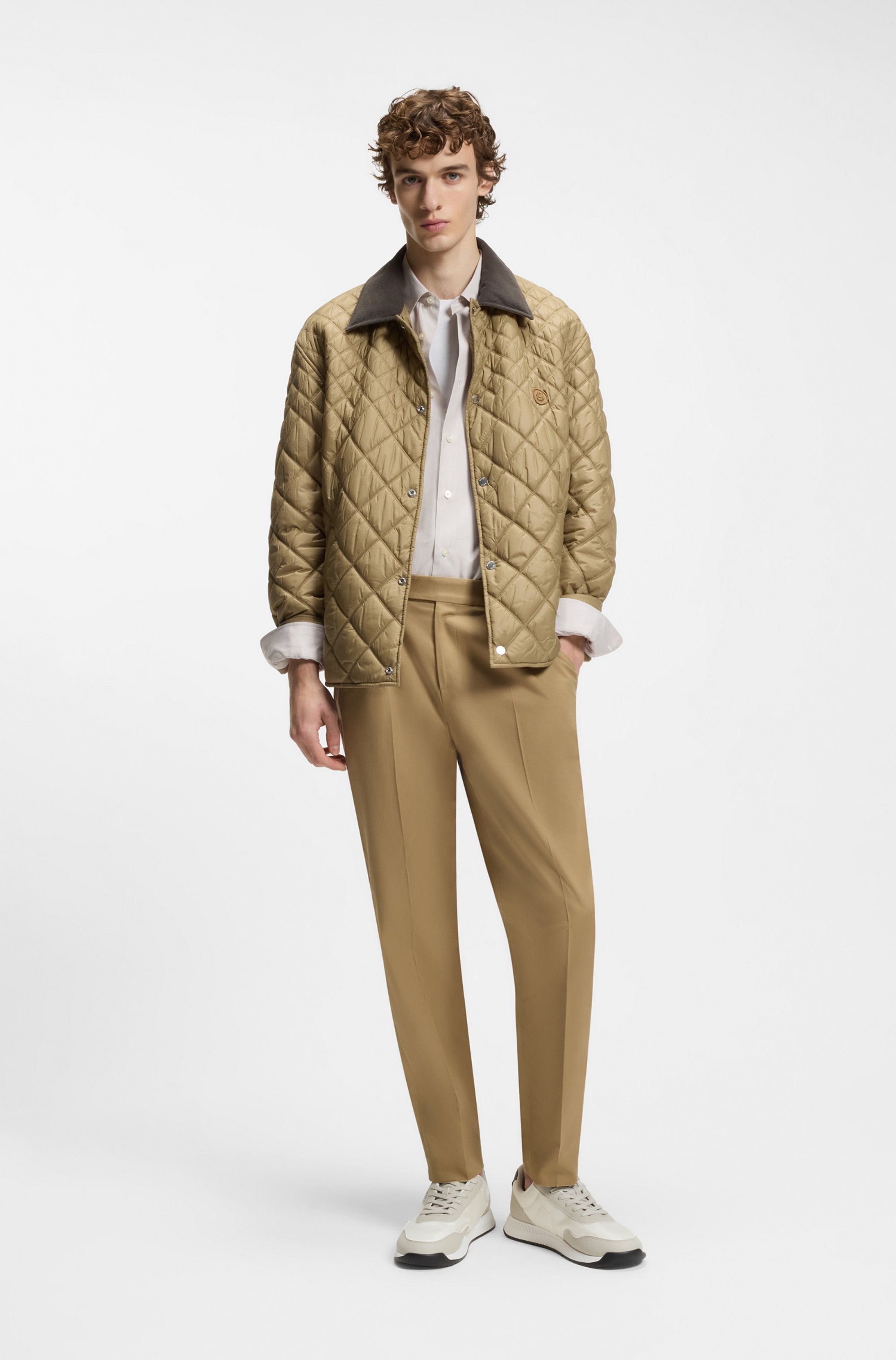 Low-top trainers with textured uppers