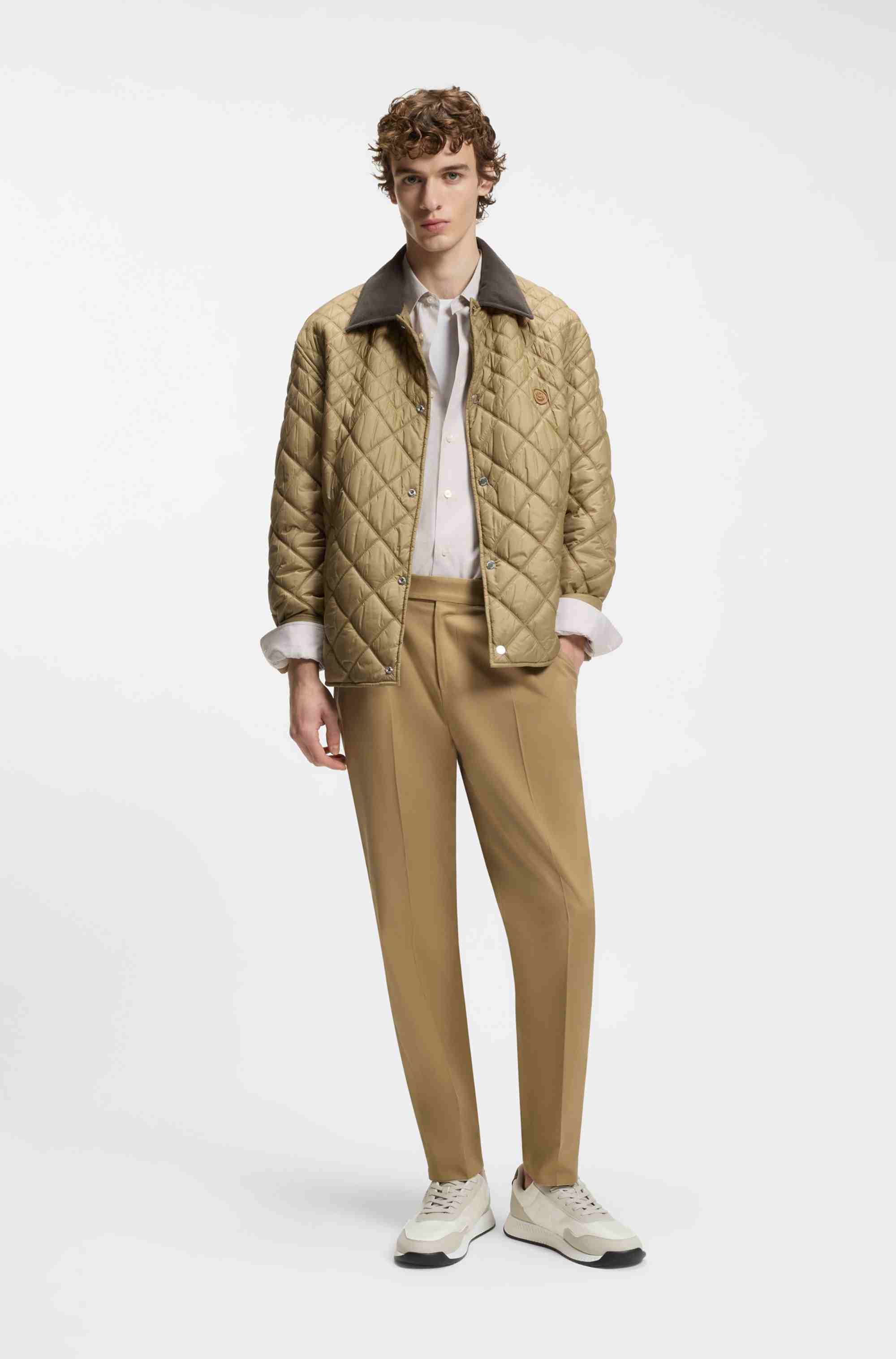 Low-top trainers with textured uppers