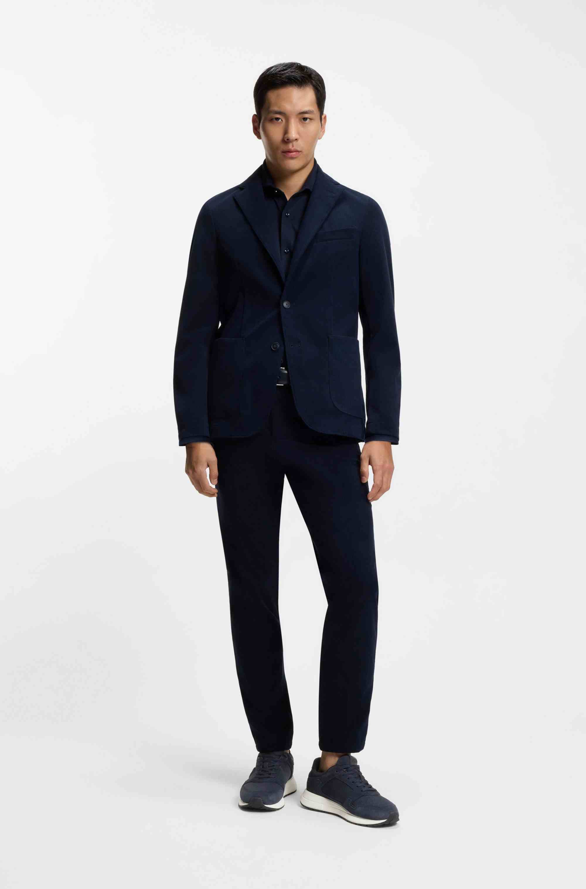 Low-top trainers with textured uppers