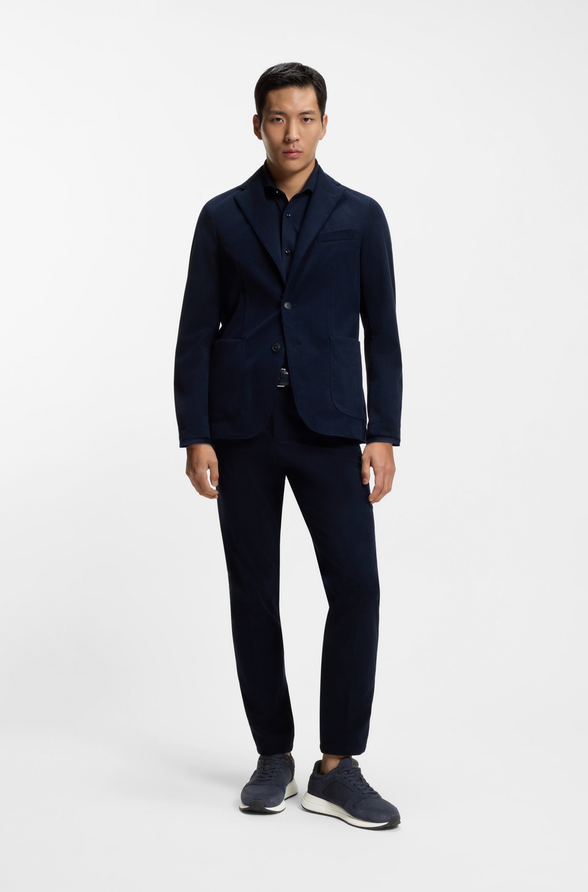 Low-top trainers with textured uppers