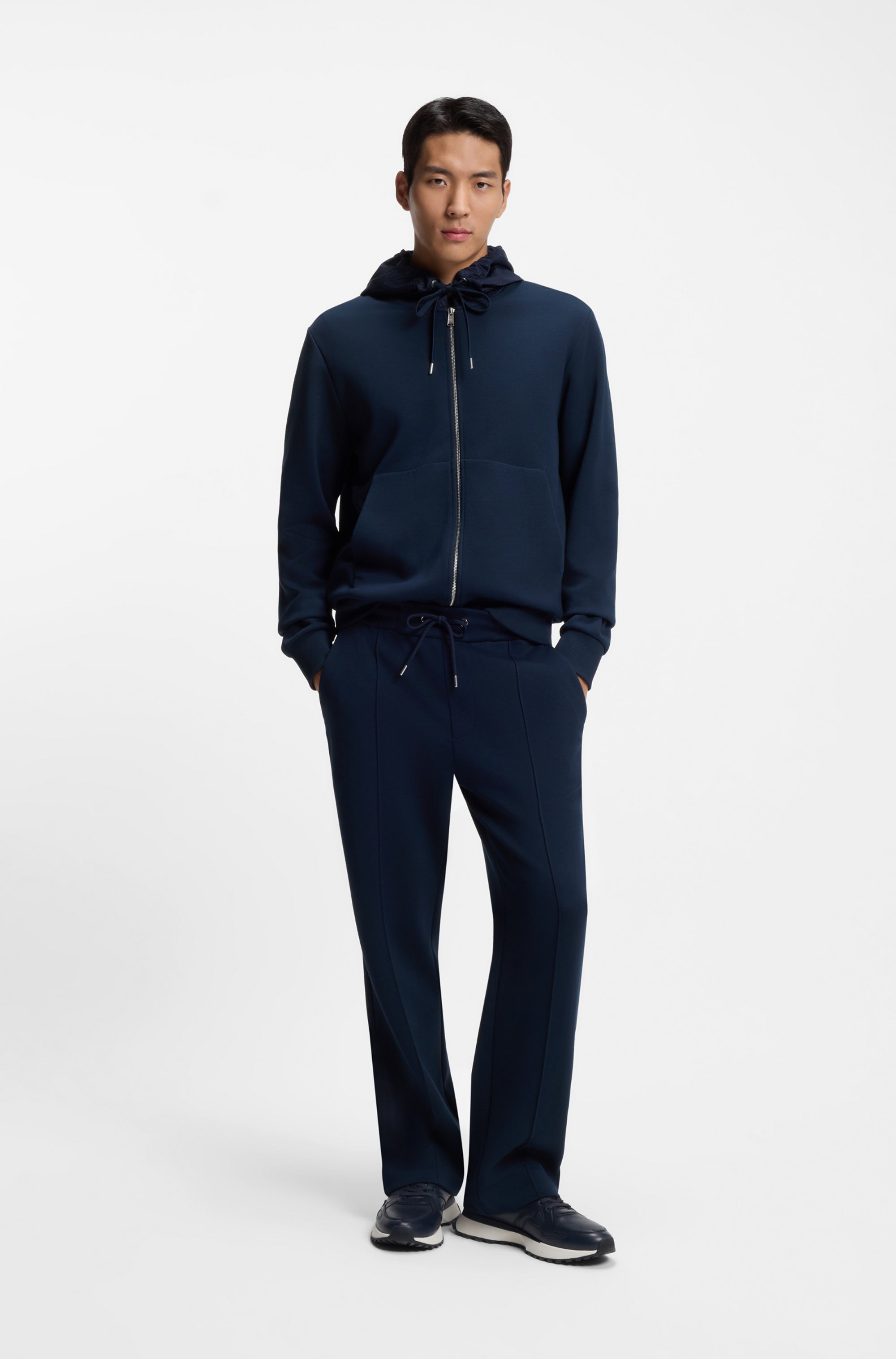 Trainers in burnished leather