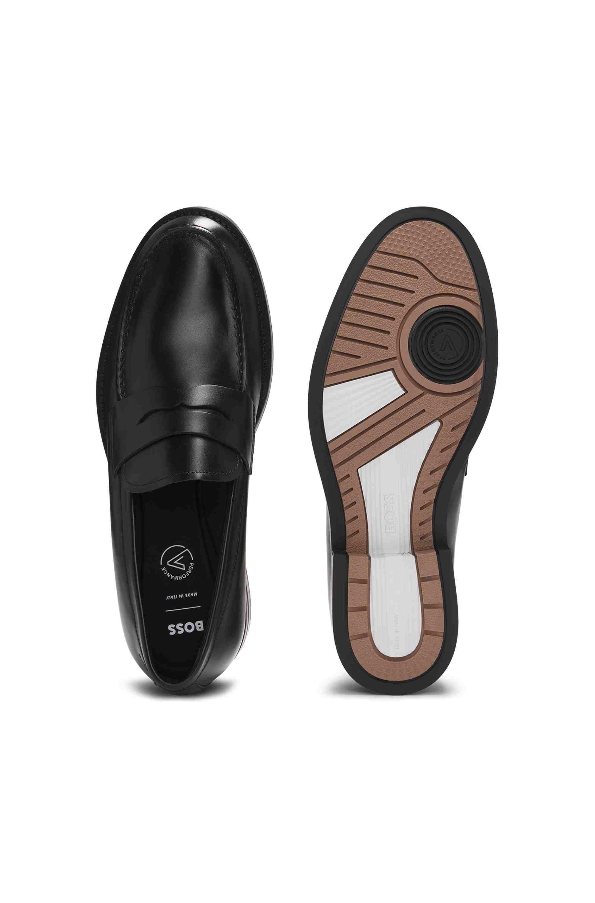 Dressletic slip-on penny loafers in leather