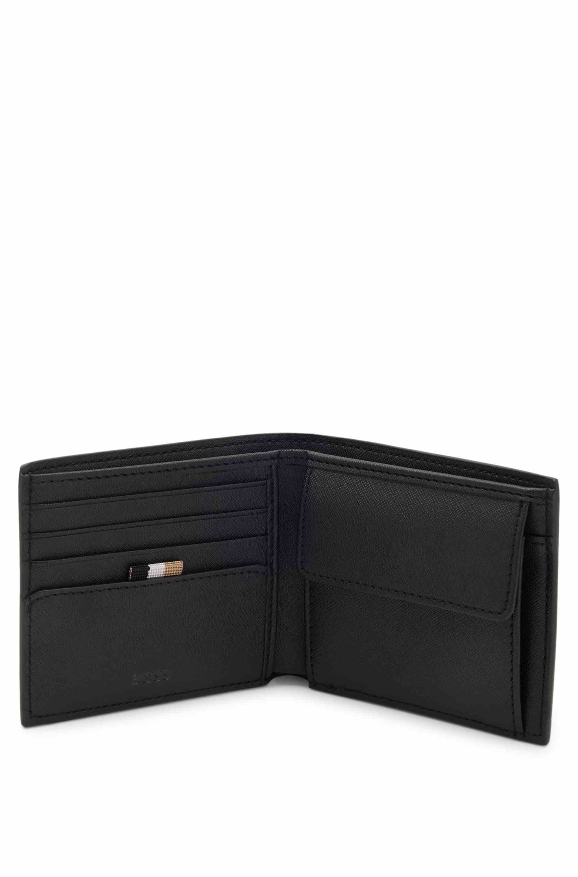 Wallet with silver-foil logo