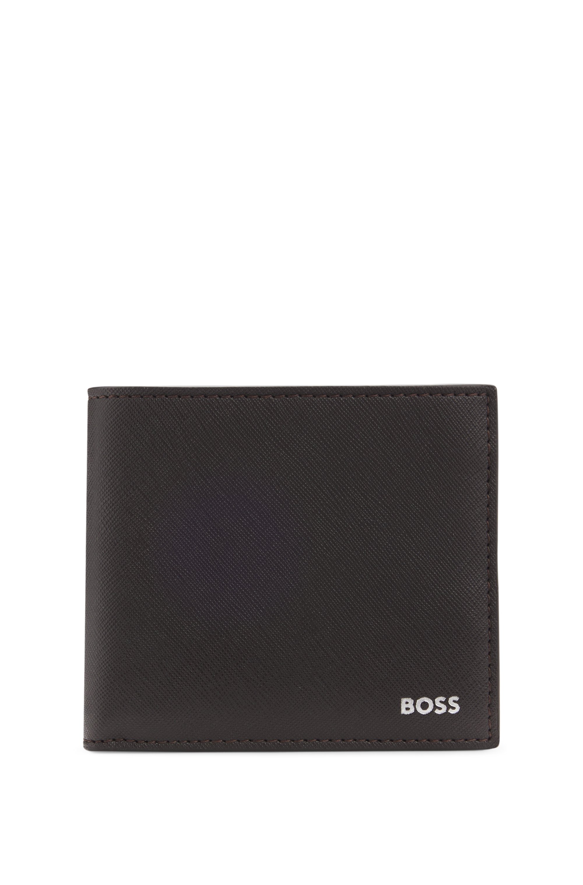 Wallet with silver-foil logo